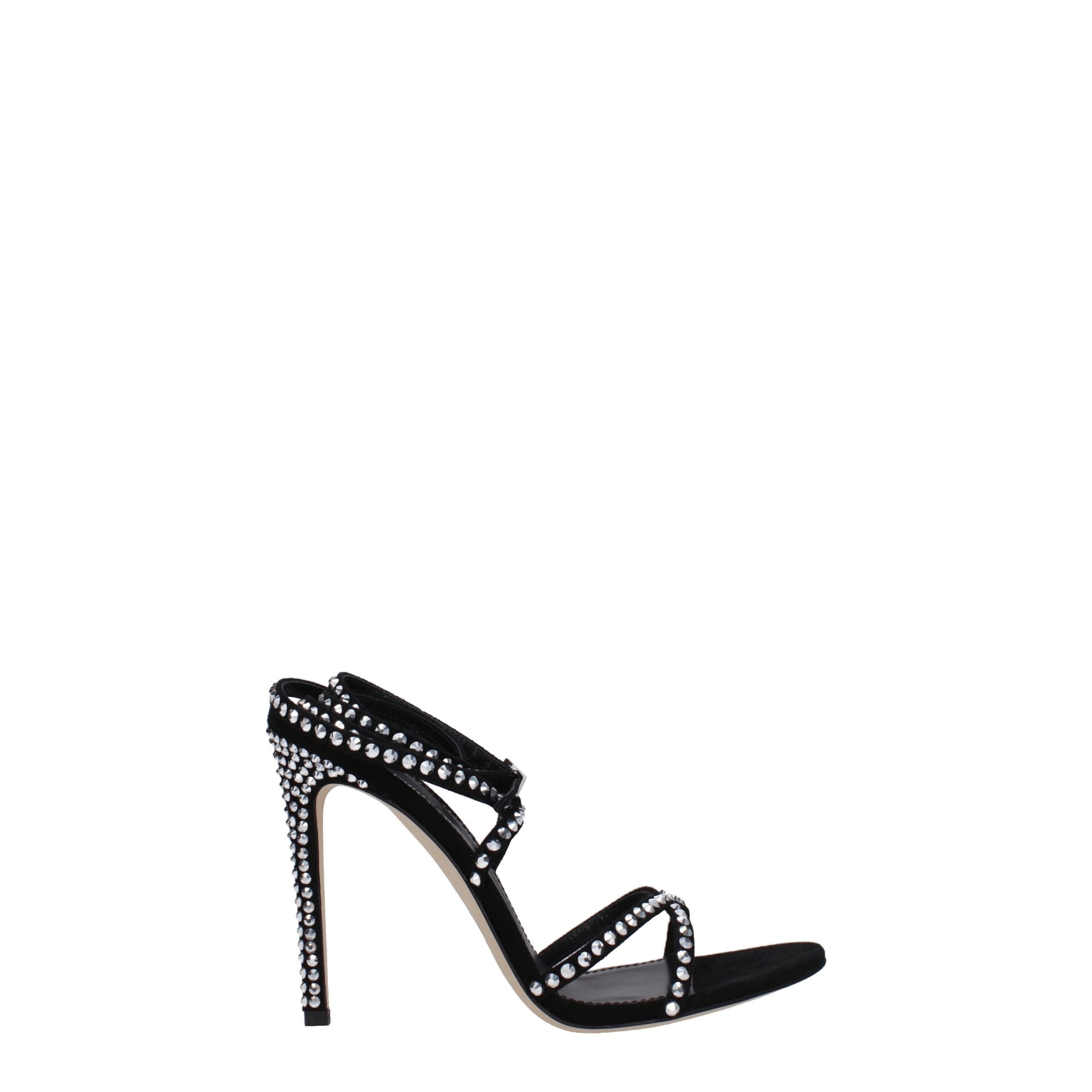Paris Texas Black Leather Sandal