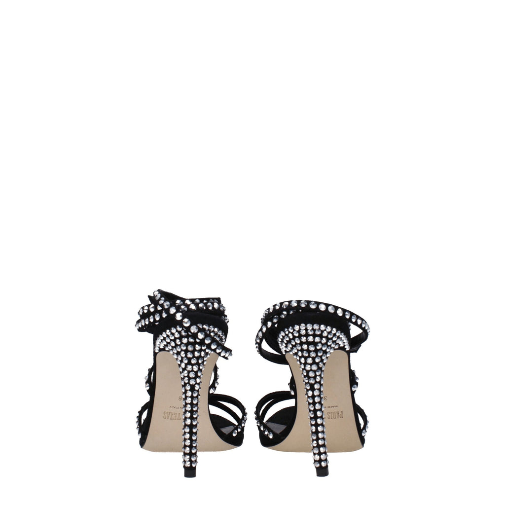Paris Texas Black Leather Sandal