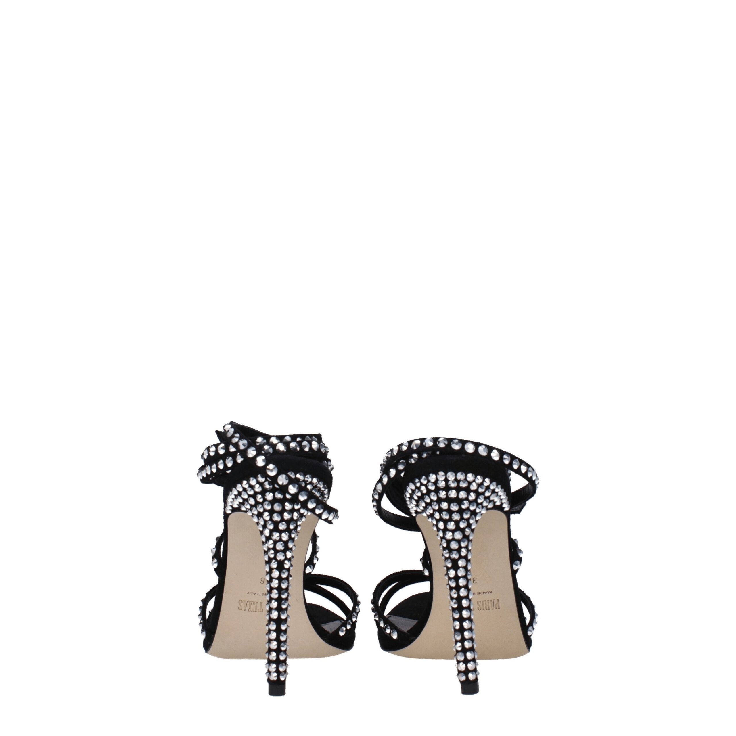 Paris Texas Black Leather Sandal