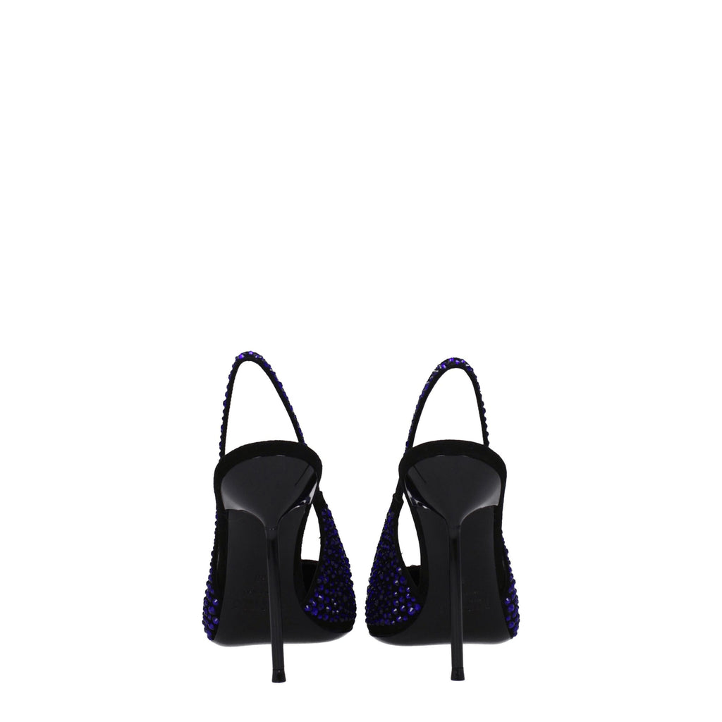 Paris Texas Black Leather Sandal