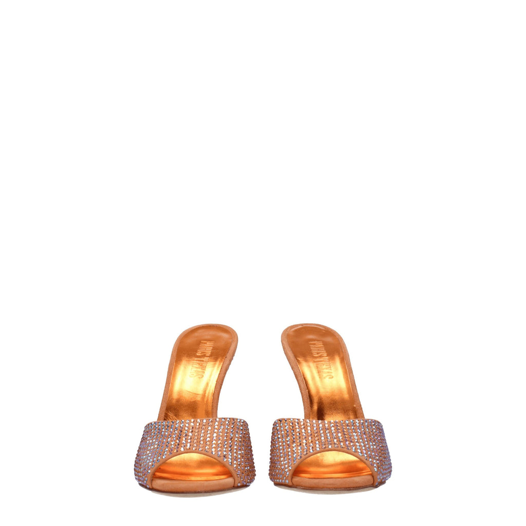 Paris Texas Orange Leather Sandal