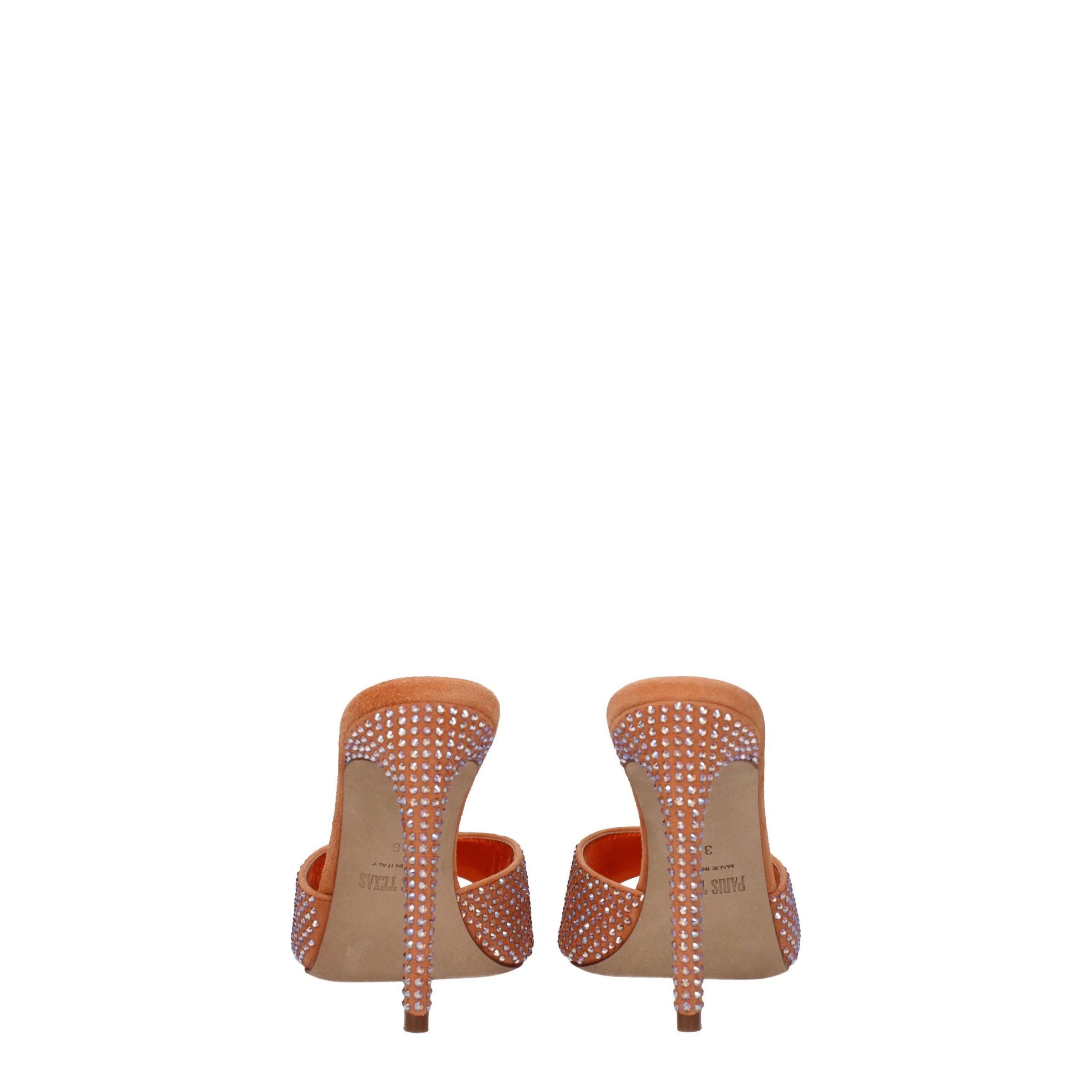 Paris Texas Orange Leather Sandal