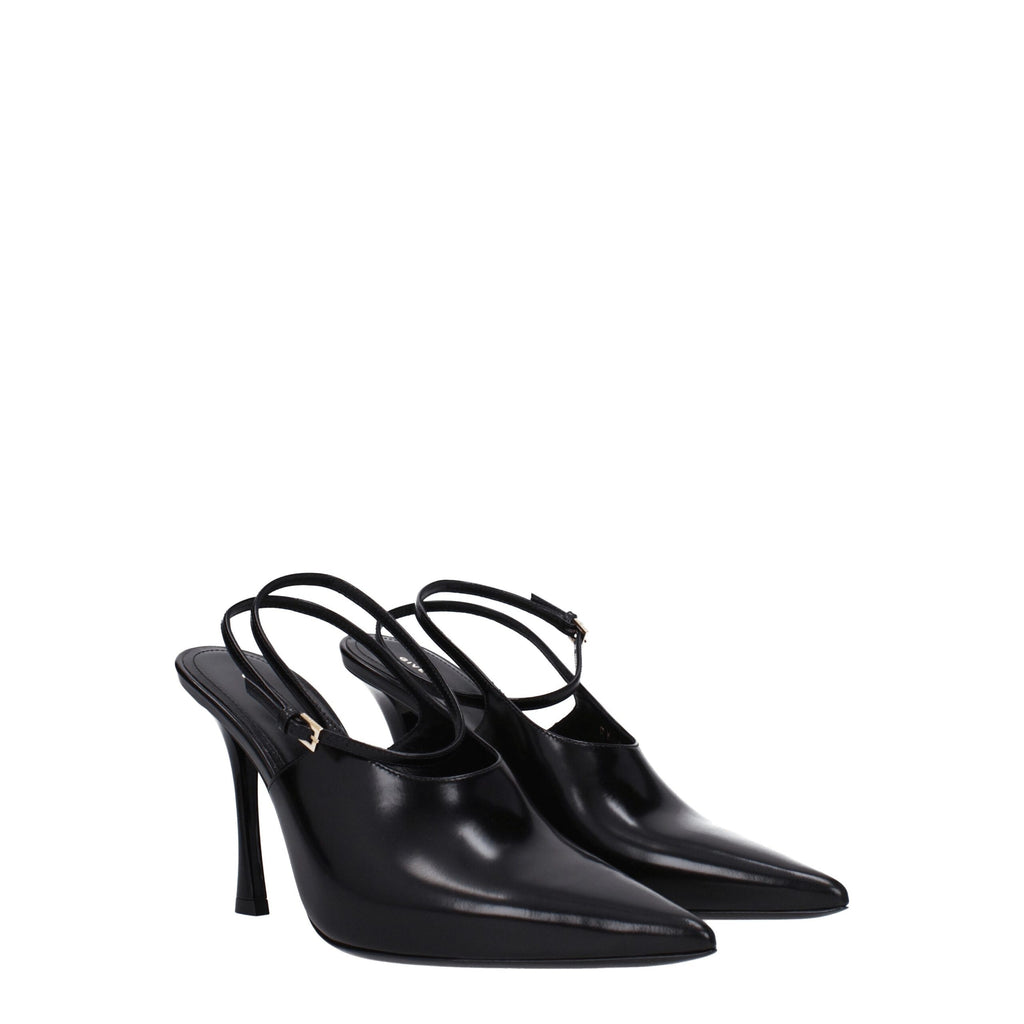 Givenchy Black Leather Sandal