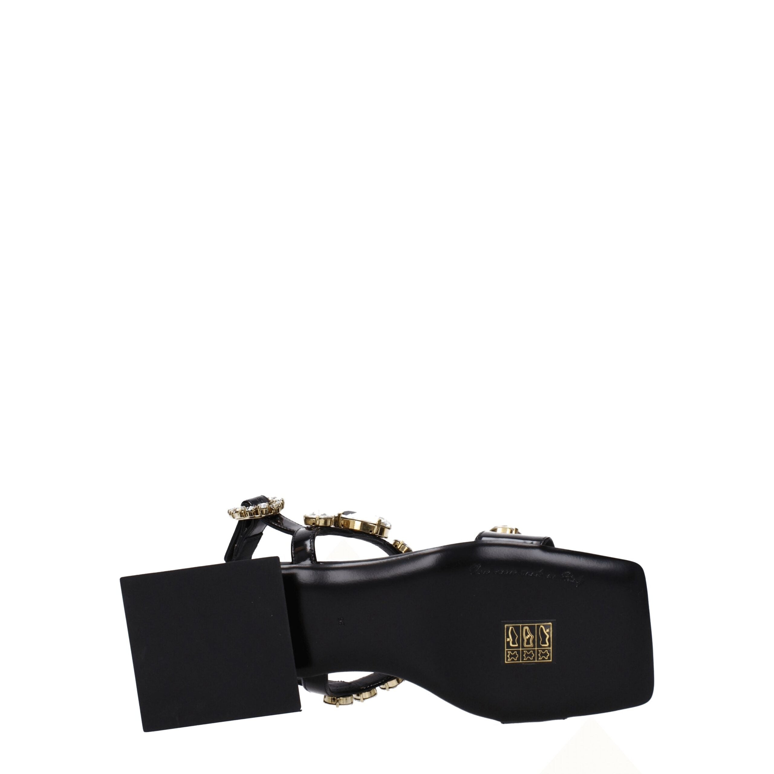 Dolce & Gabbana Black Leather Sandal