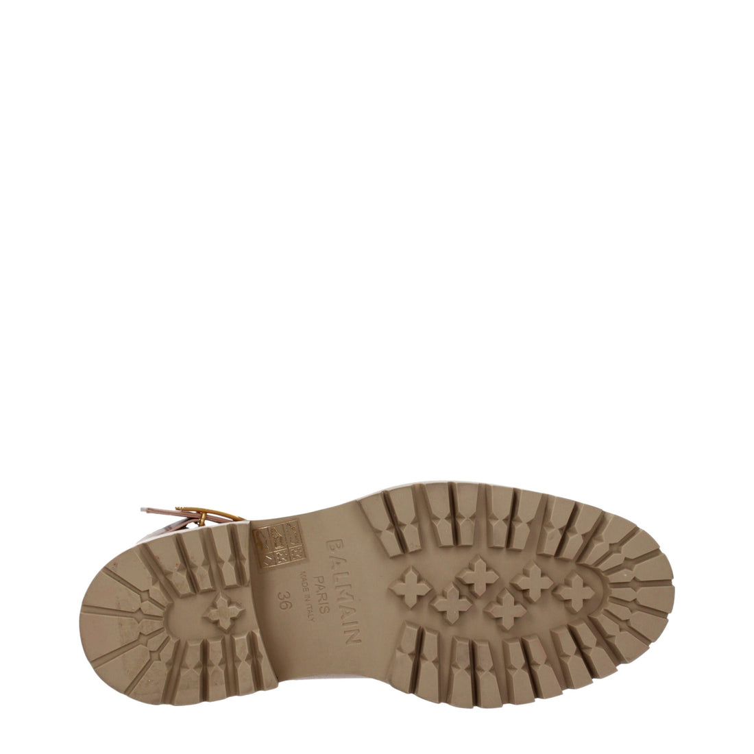 Balmain Beige Leather Ankle Boots