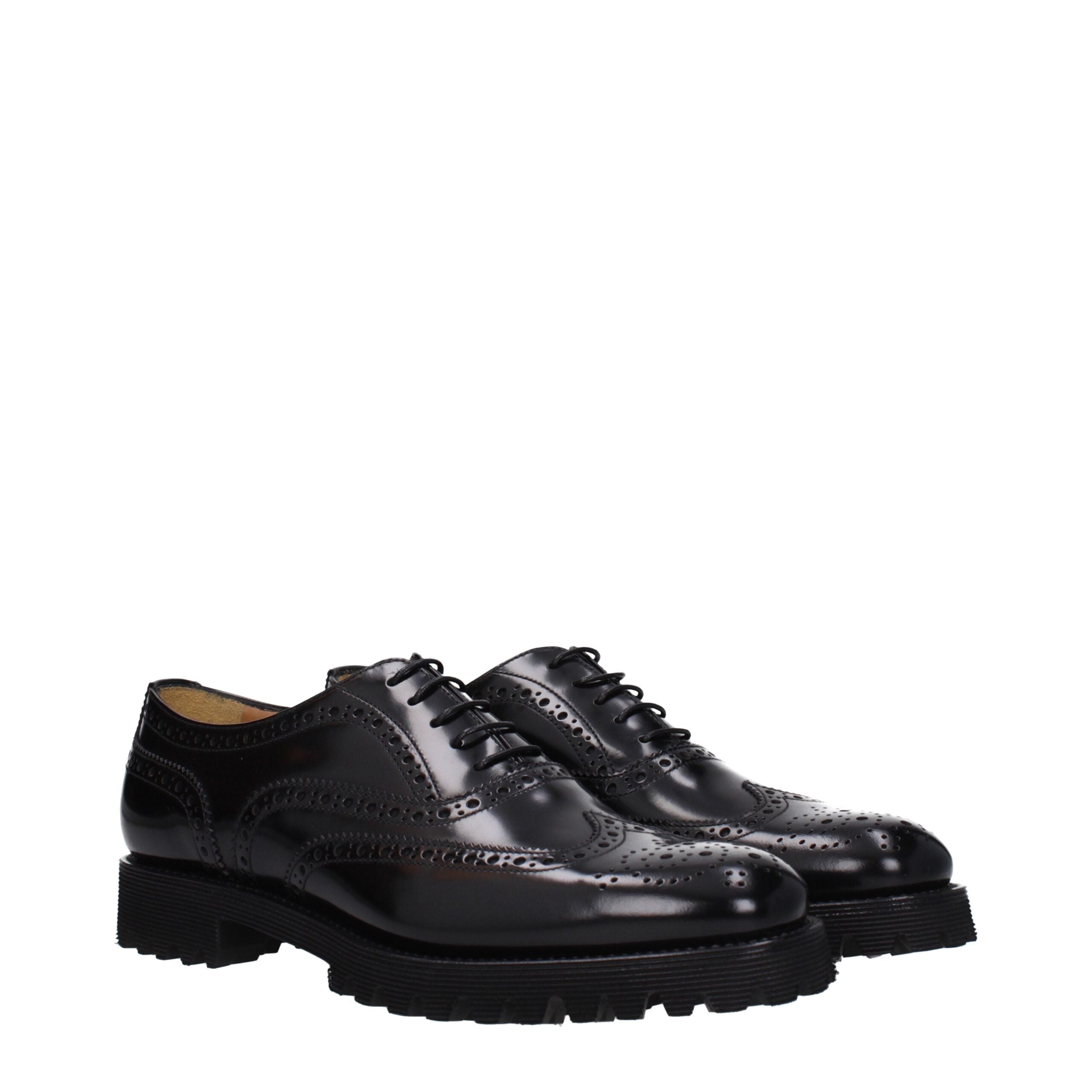 Church's Black Leather Oxfords And Derby