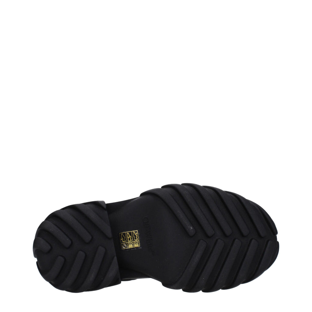 Off-White Black Leather Ankle