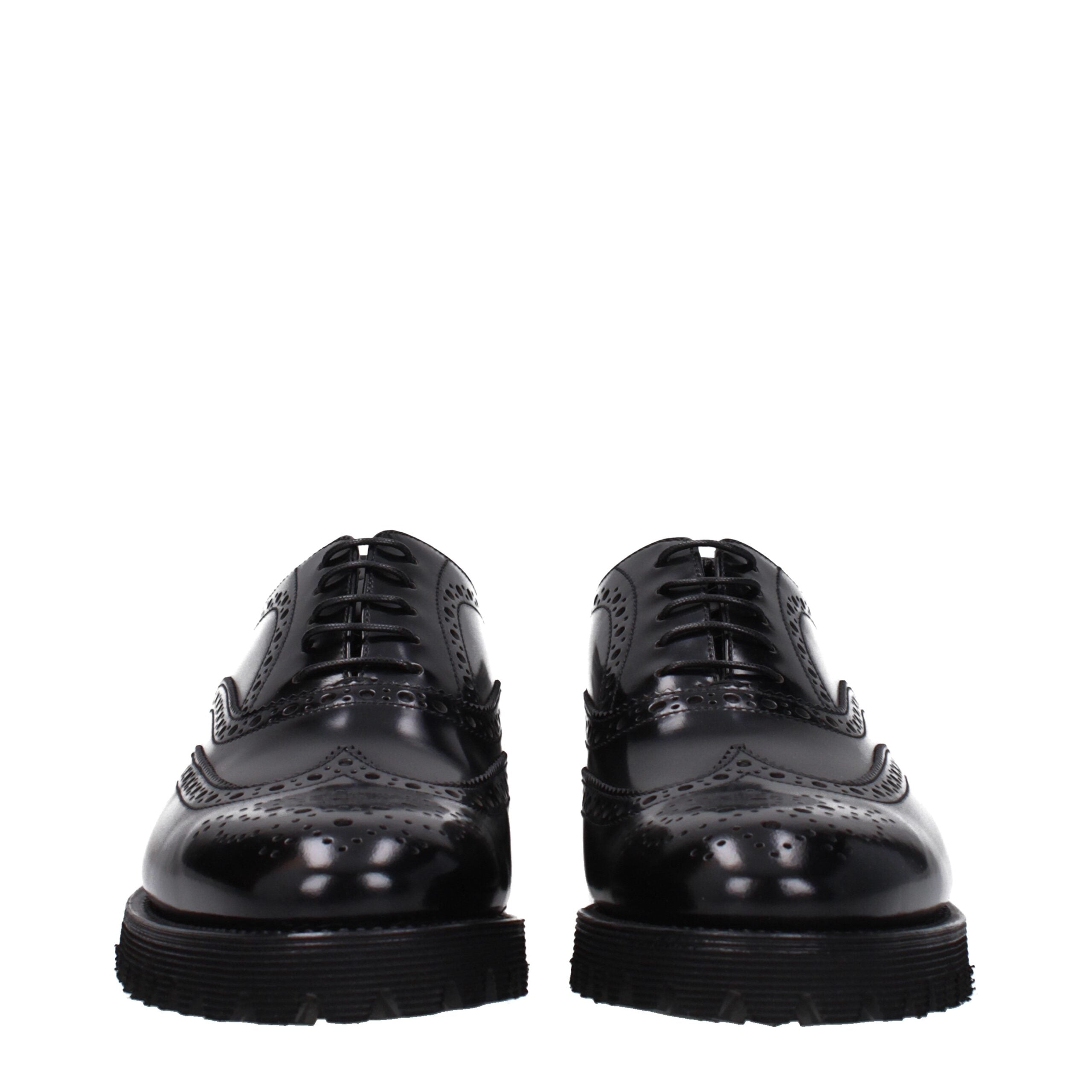 Church's Black Leather Oxfords And Derby