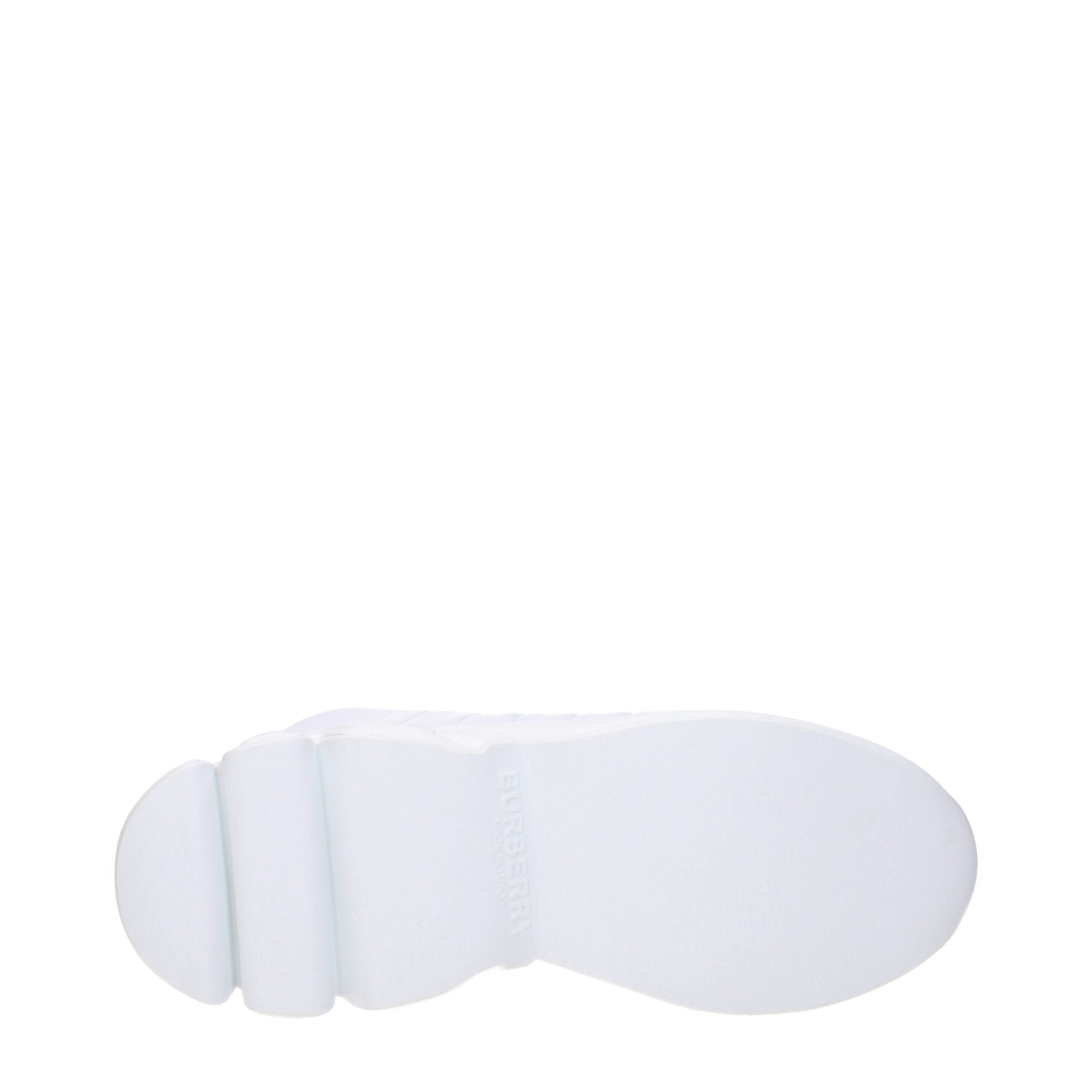 Burberry White Leather Sneakers