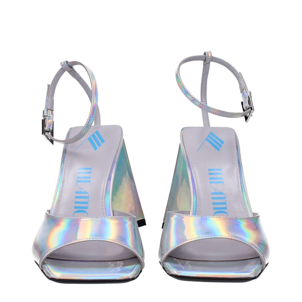 The Attico Gray Leather Sandal
