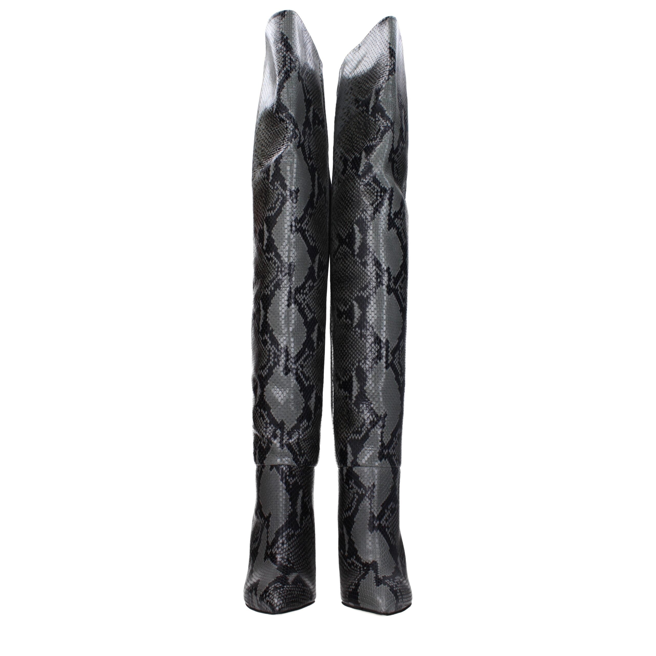 Paris Texas Gray Leather Boot