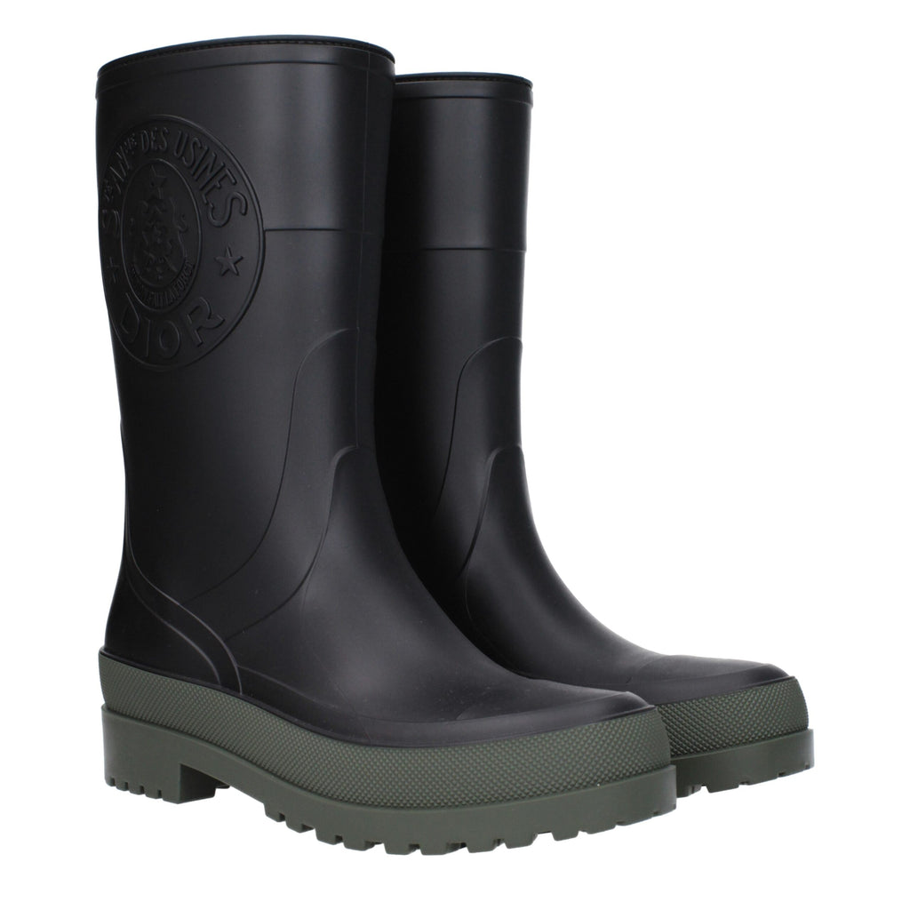 Christian Dior Black Cotton Boot