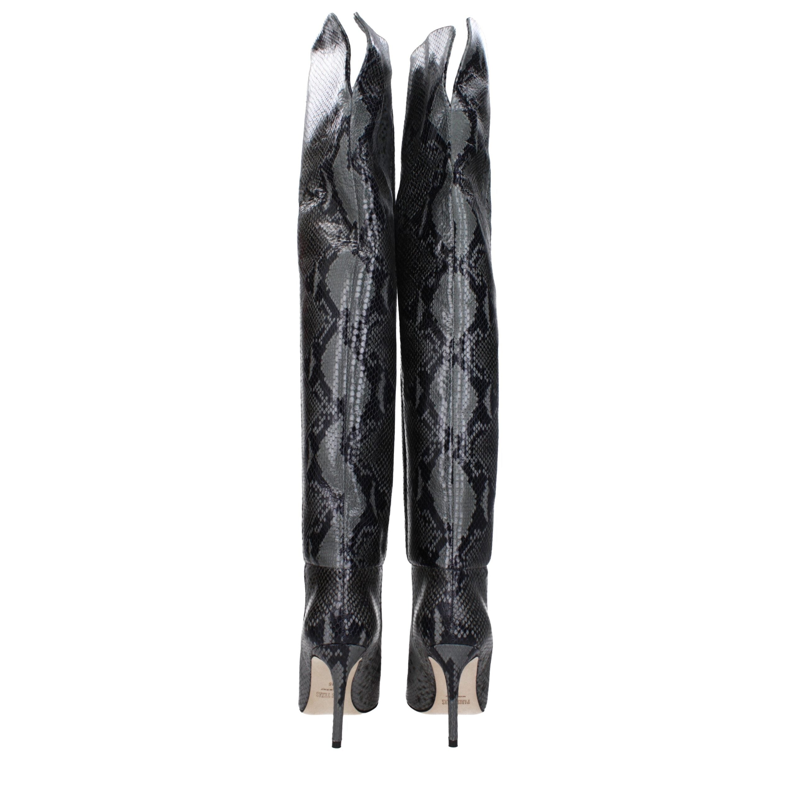 Paris Texas Gray Leather Boot