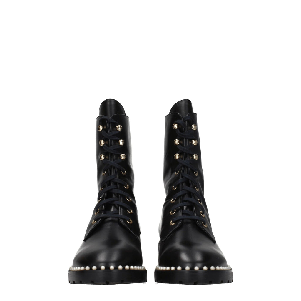 Stuart Weitzman Black Leather Ankle