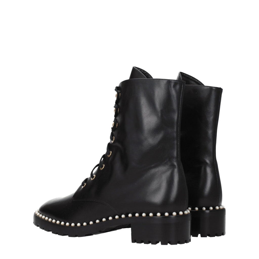 Stuart Weitzman Black Leather Ankle