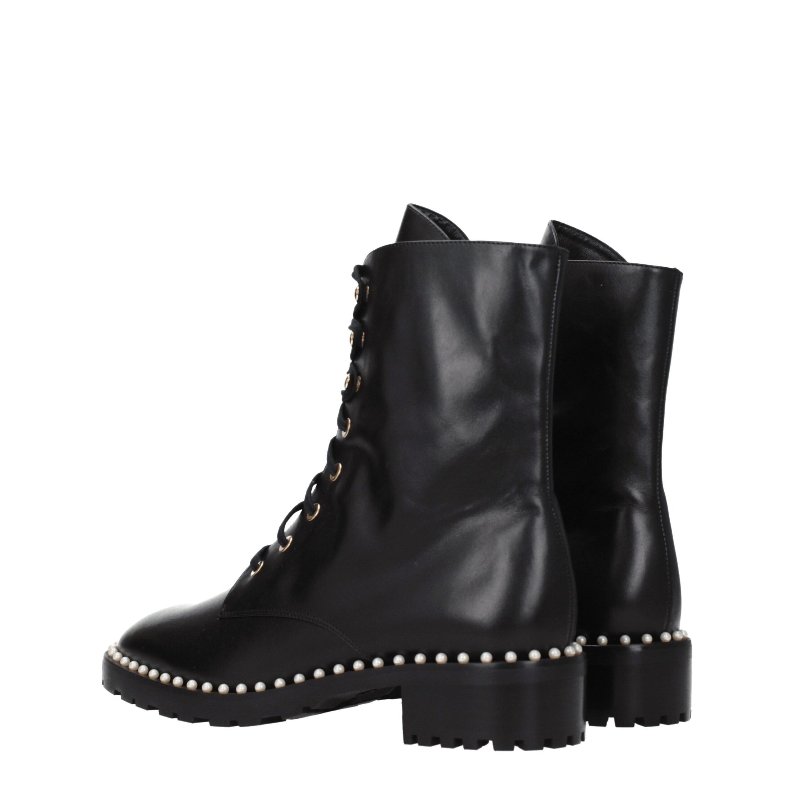 Stuart Weitzman Black Leather Ankle