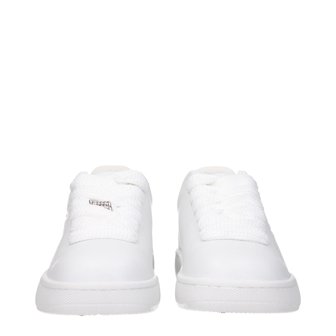 Burberry White Leather Low Top Sneakers