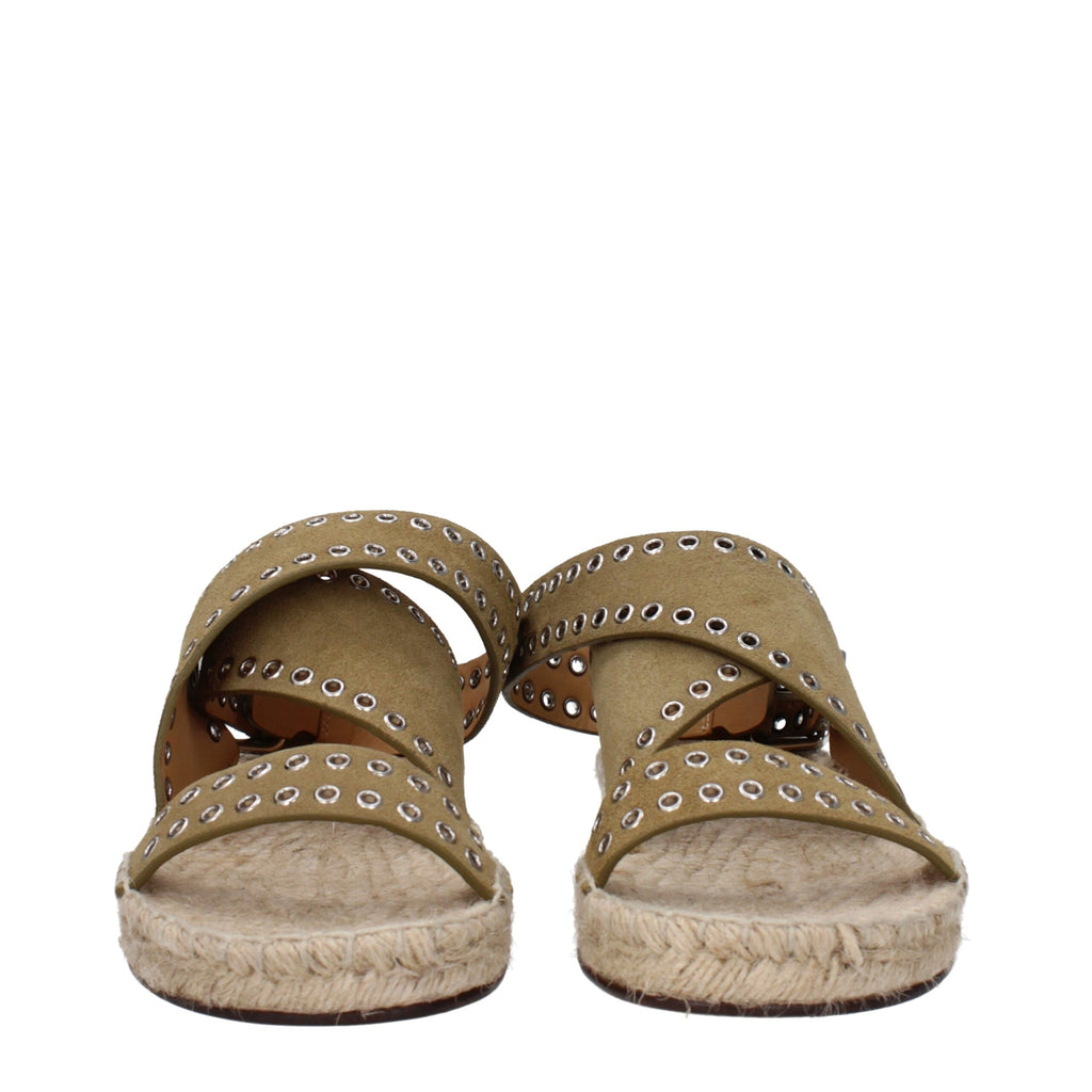 Isabel Marant Green Leather Sandal