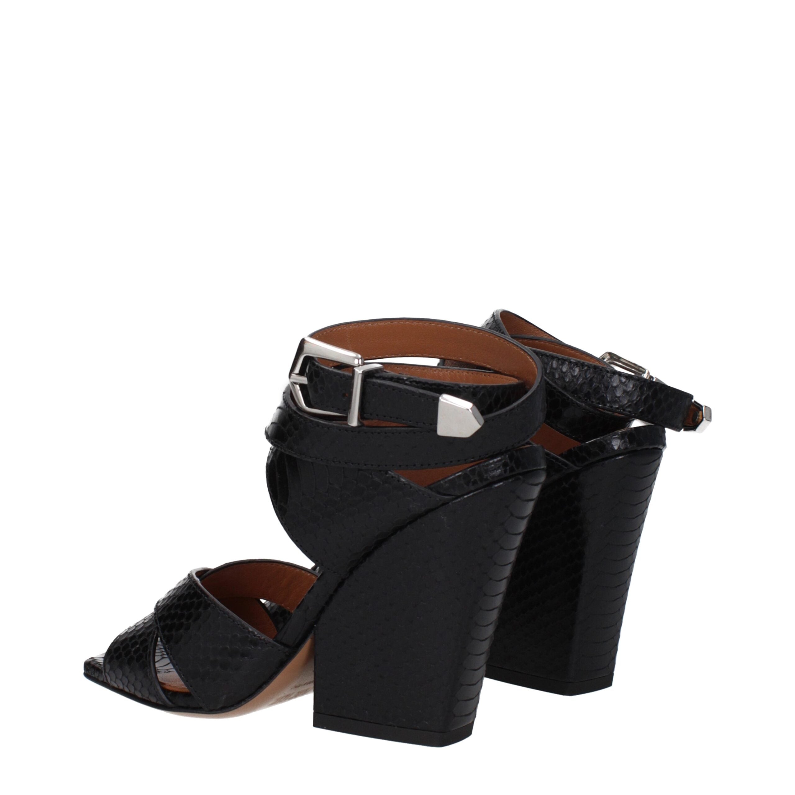 Paris Texas Black Leather Sandal