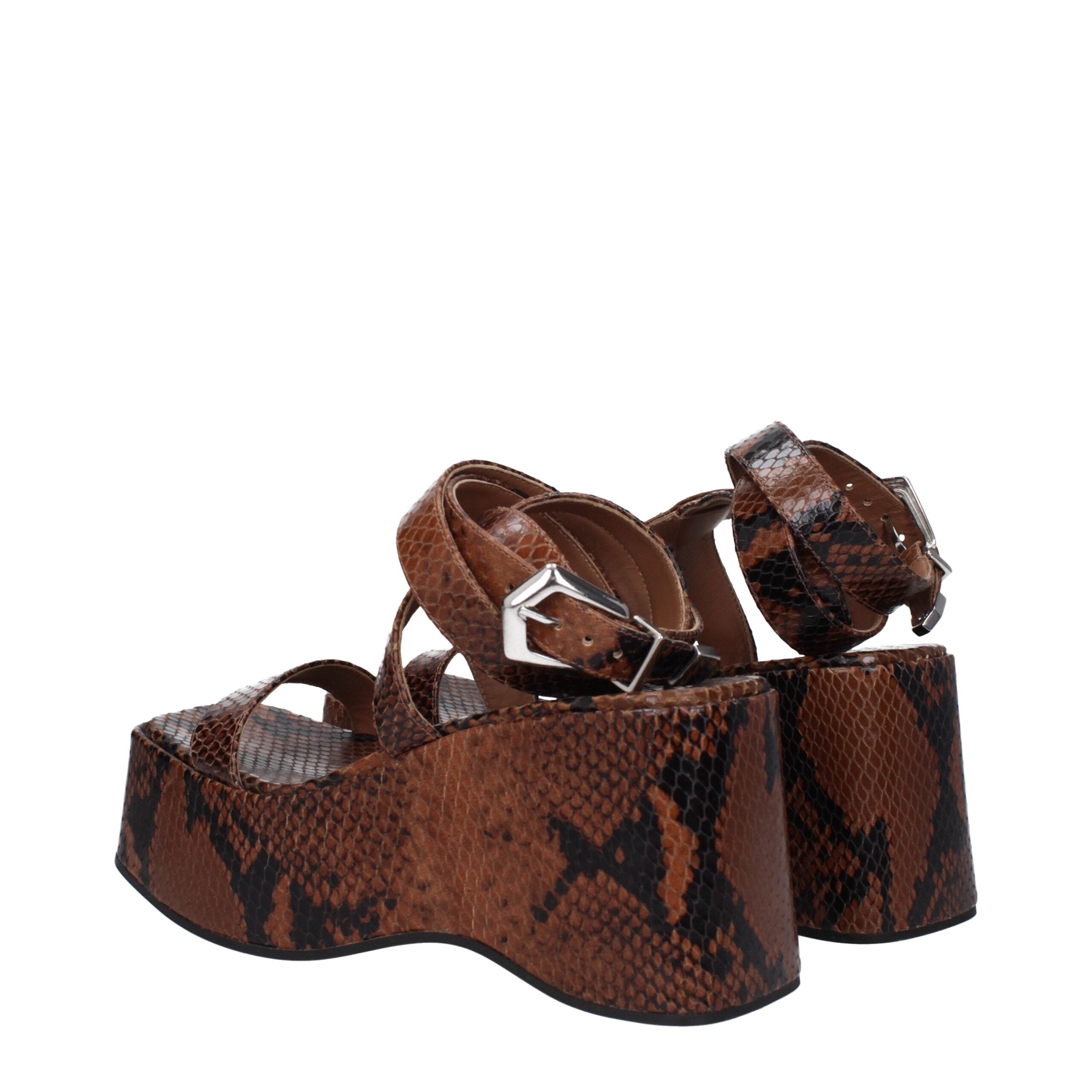 Paris Texas Brown Leather Wedge