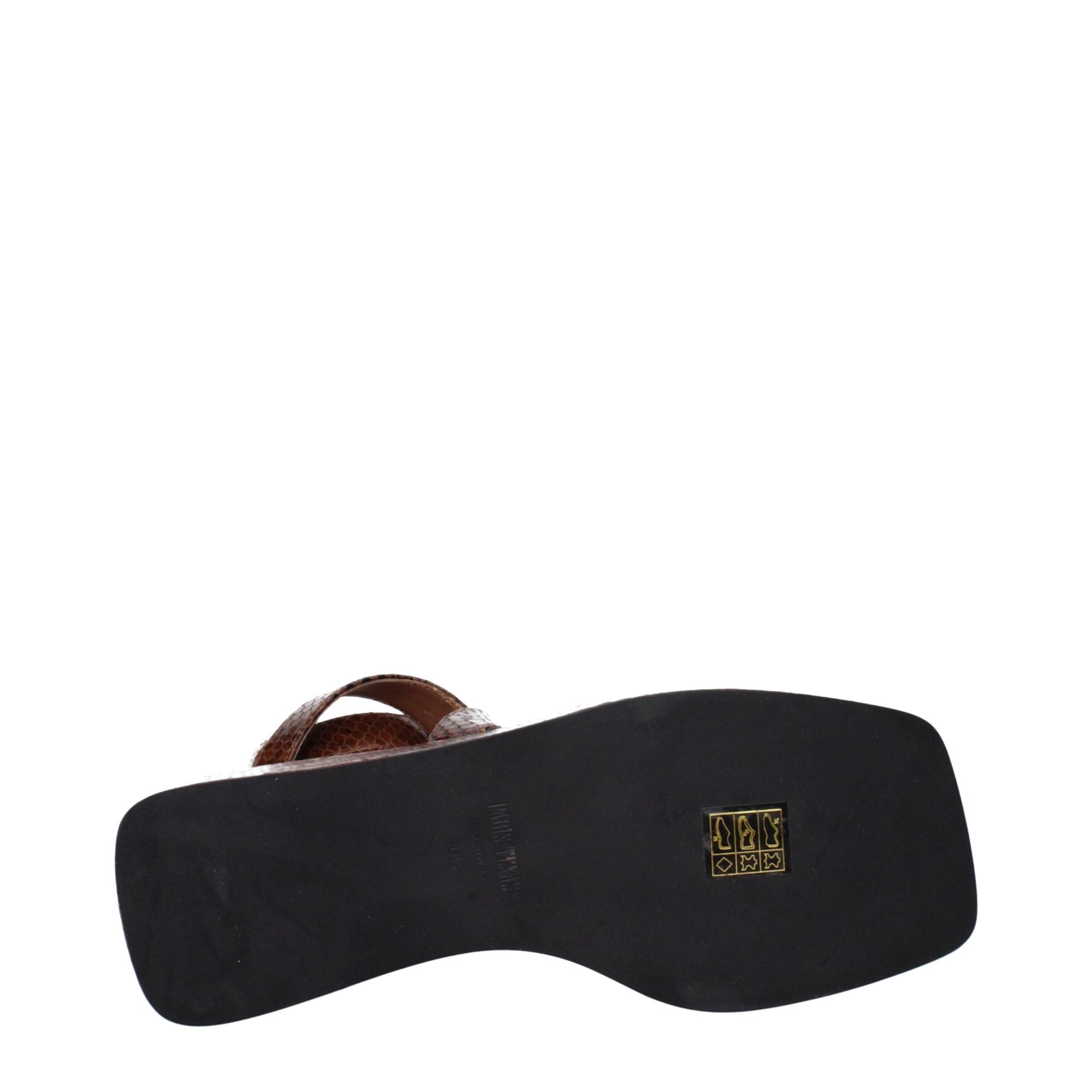 Paris Texas Brown Leather Wedge