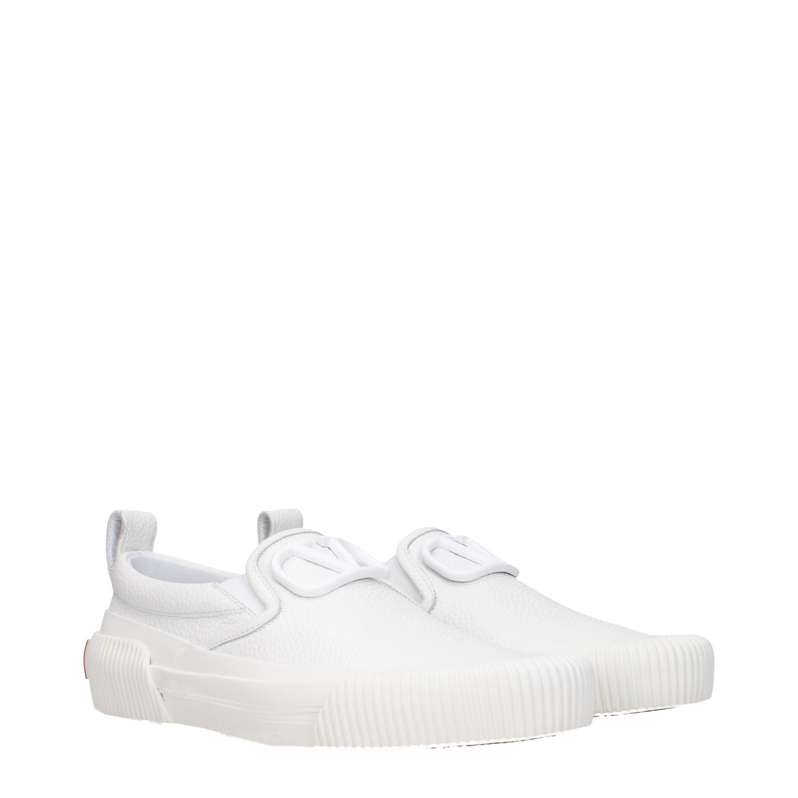 Valentino Garavani White Leather Slip-On Loafer