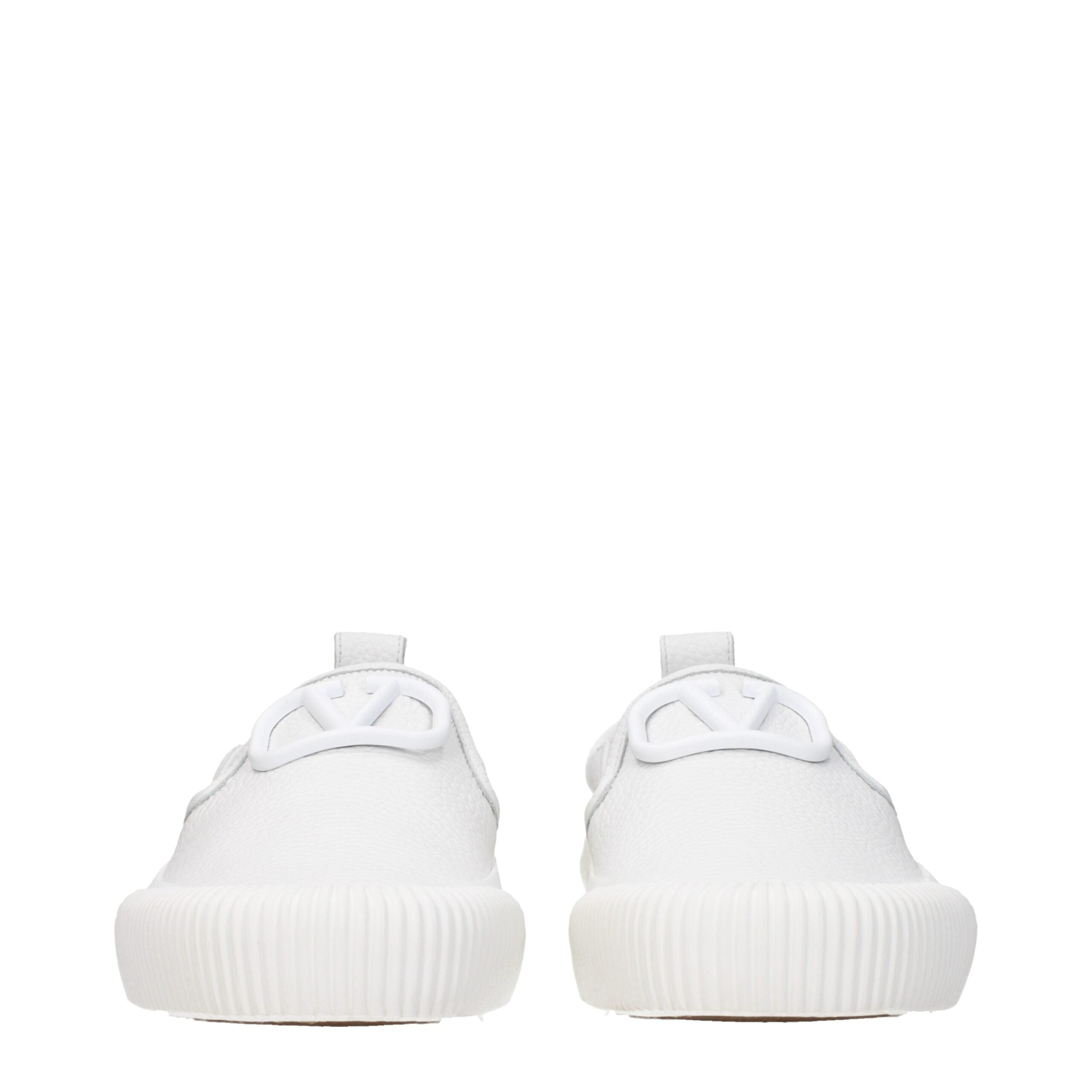 Valentino Garavani White Leather Slip-On Loafer