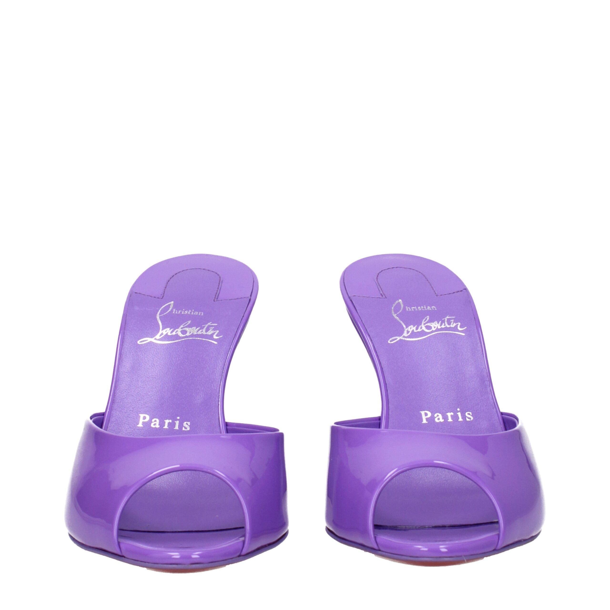 Christian Louboutin Purple Leather Wedge