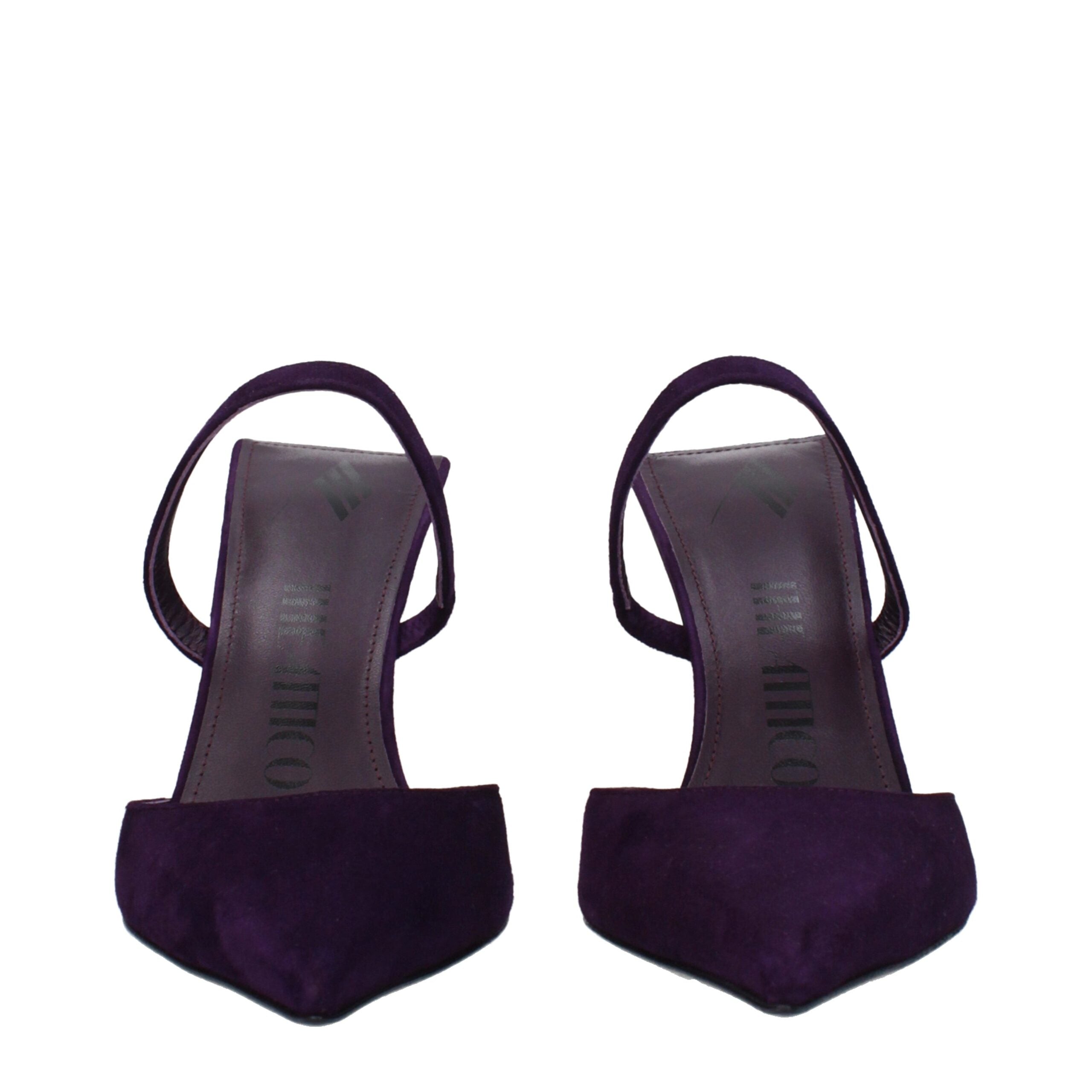 The Attico Purple Leather Sandal