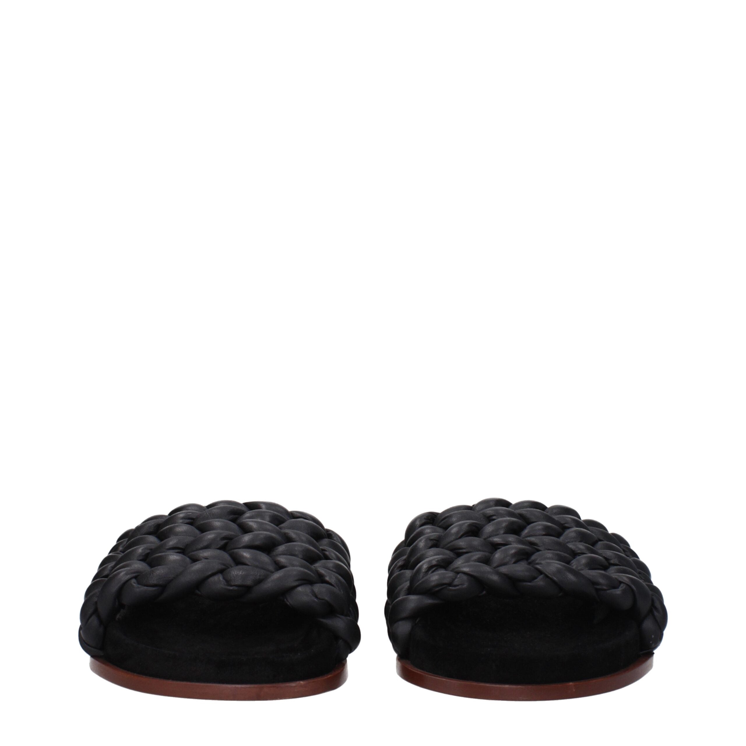 Chloé Black Leather Slipper