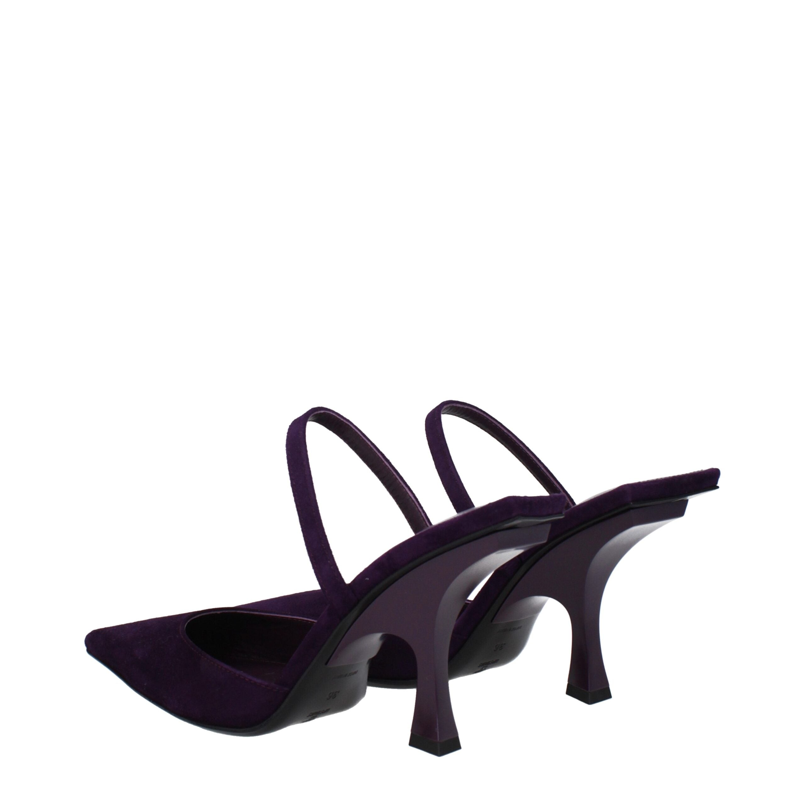 The Attico Purple Leather Sandal