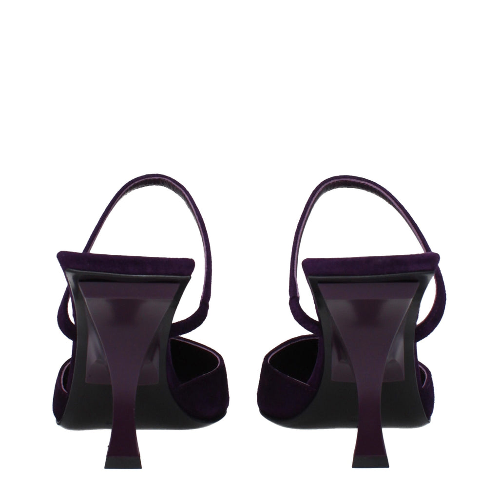 The Attico Purple Leather Sandal