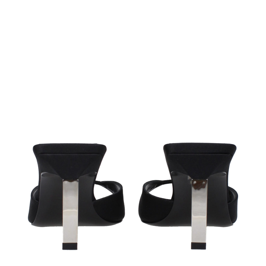 The Attico Black Satin Sandal