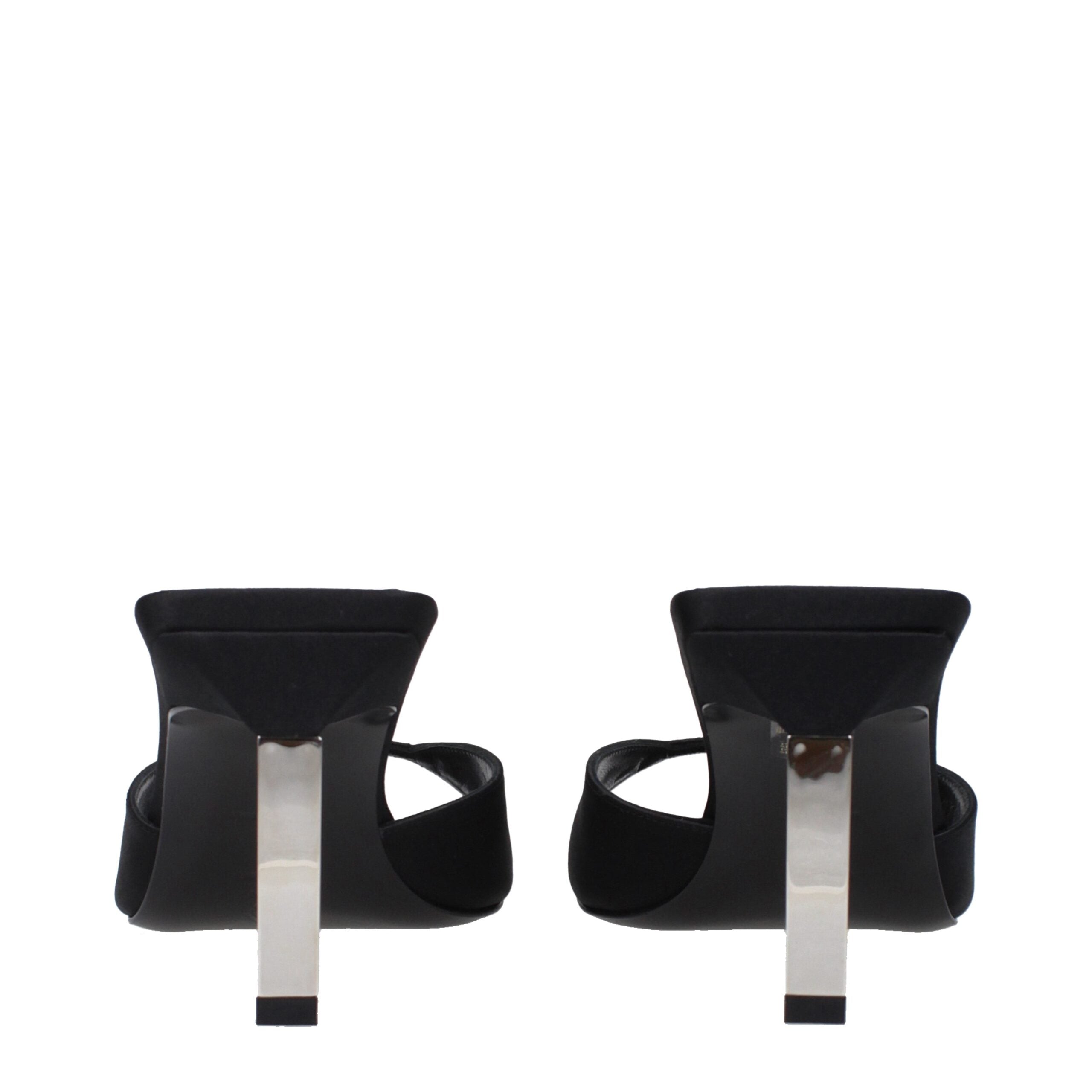 The Attico Black Satin Sandal