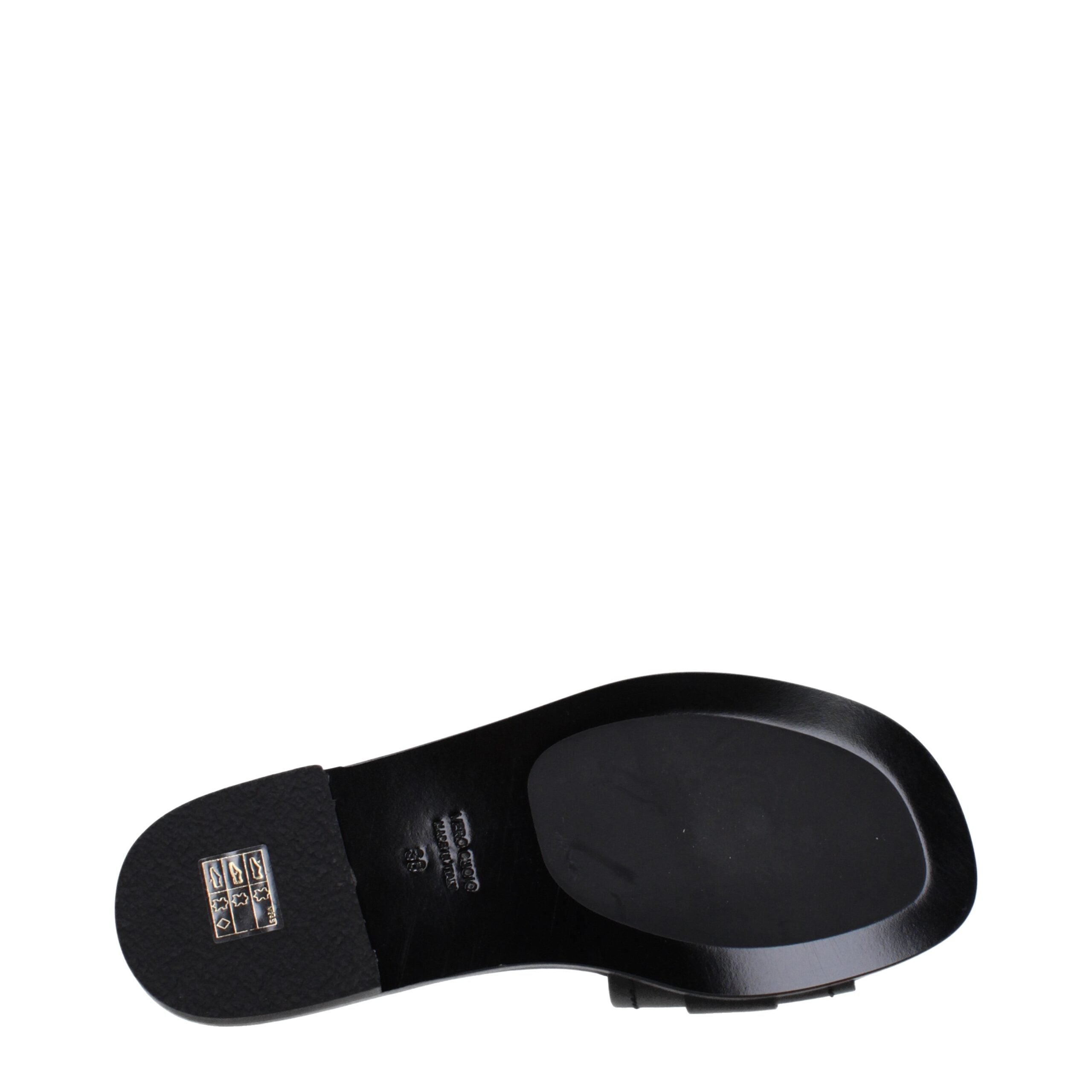 Moncler Black Leather Slipper