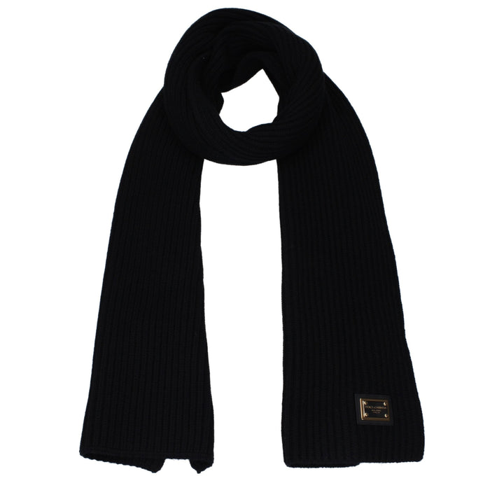 Dolce & Gabbana Black Cashmere Scarf