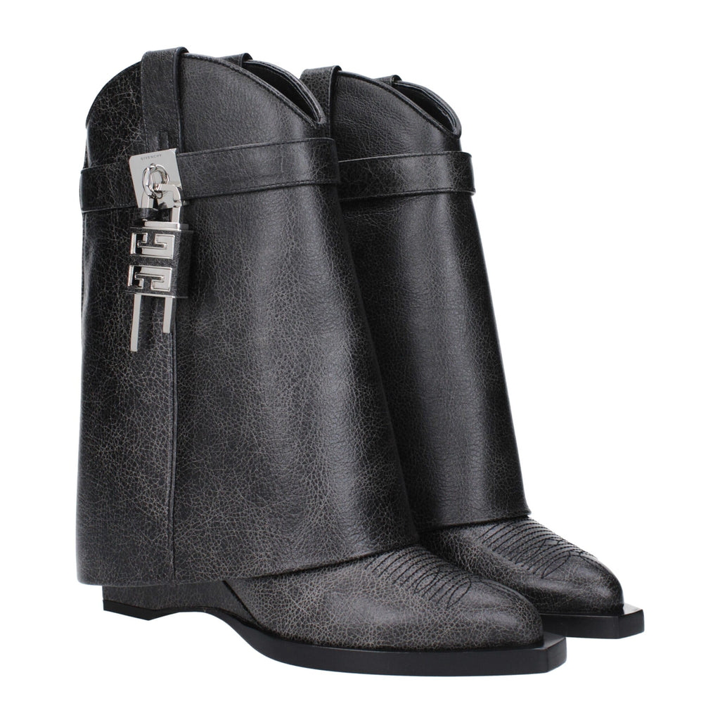 Givenchy Black Leather Ankle