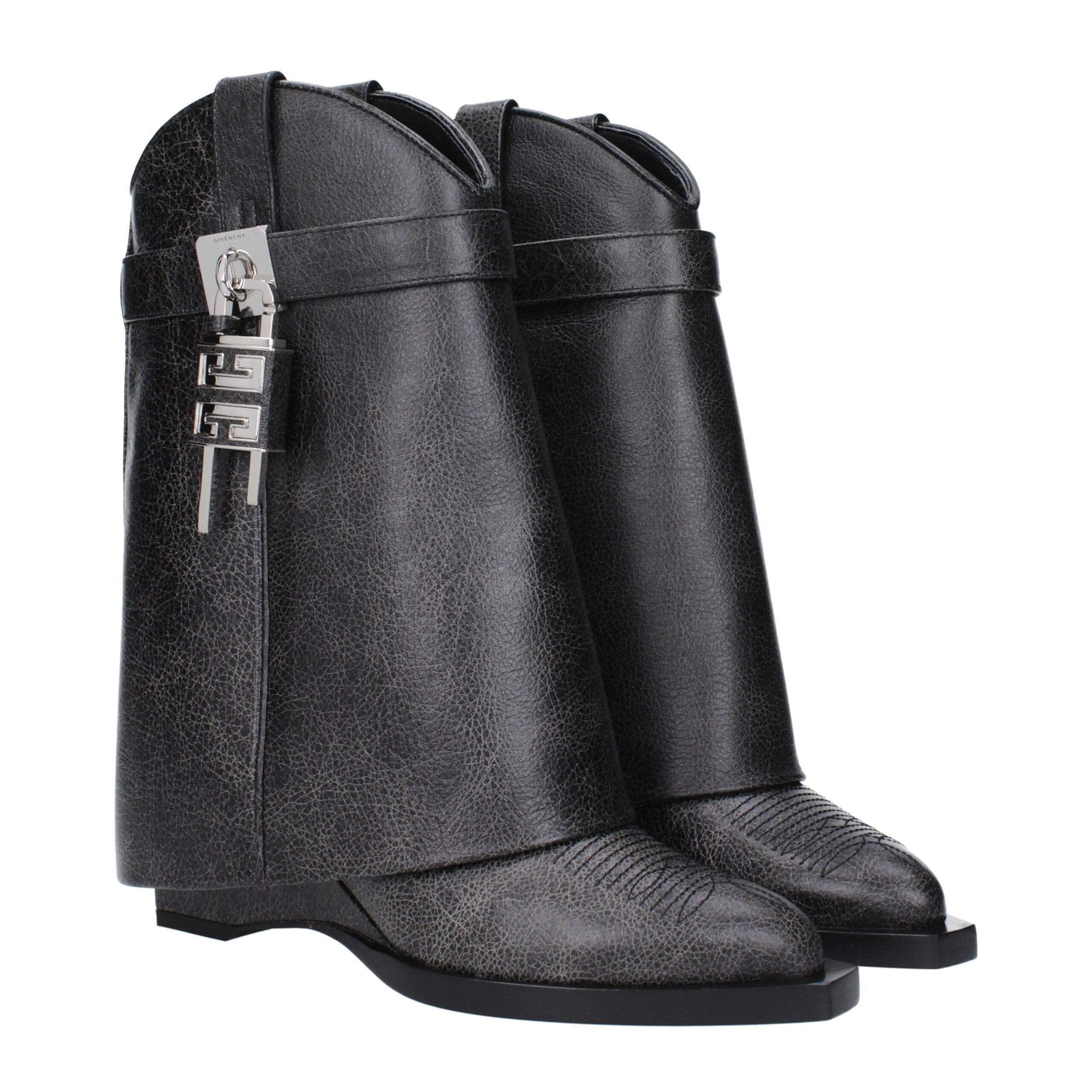 Givenchy Black Leather Ankle