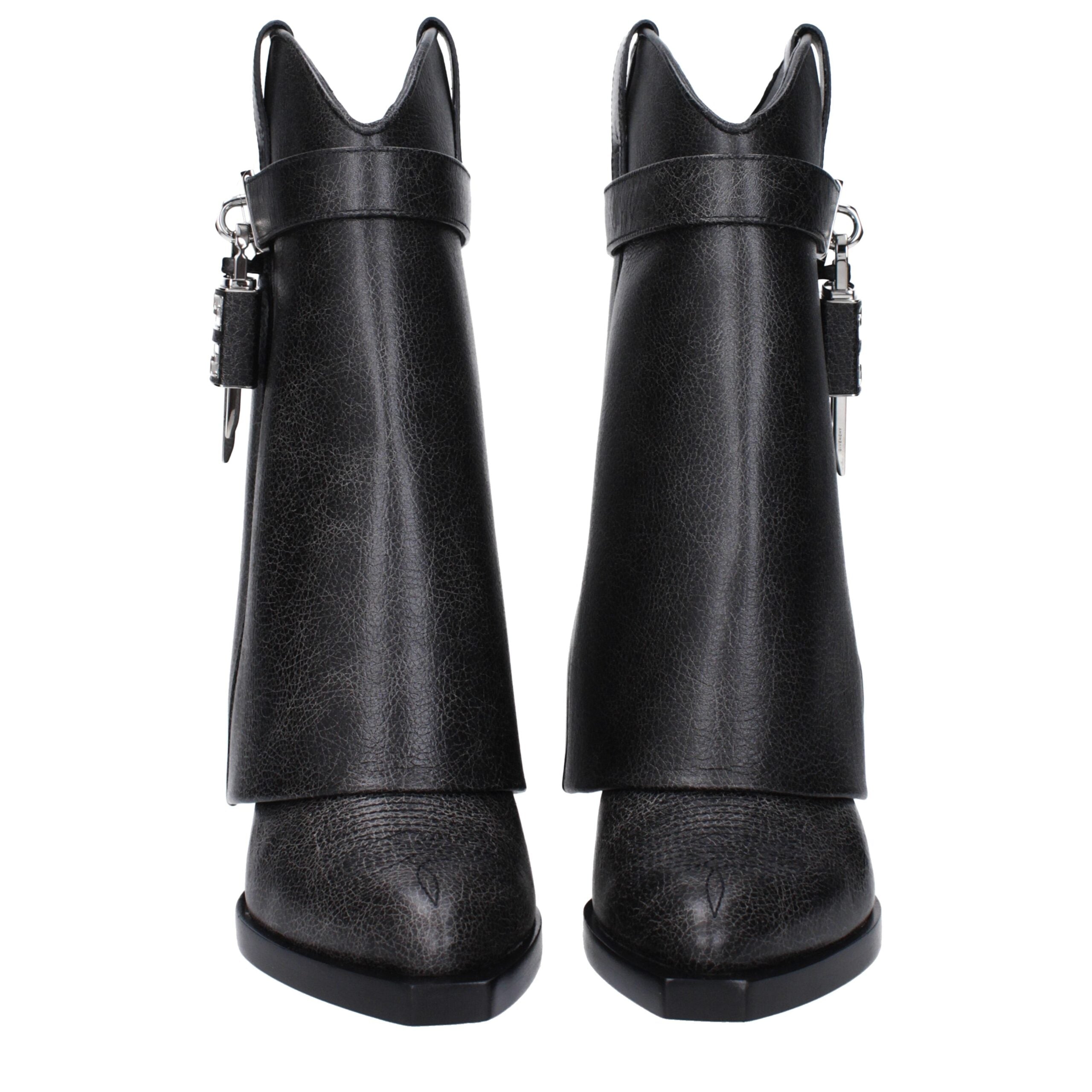 Givenchy Black Leather Ankle
