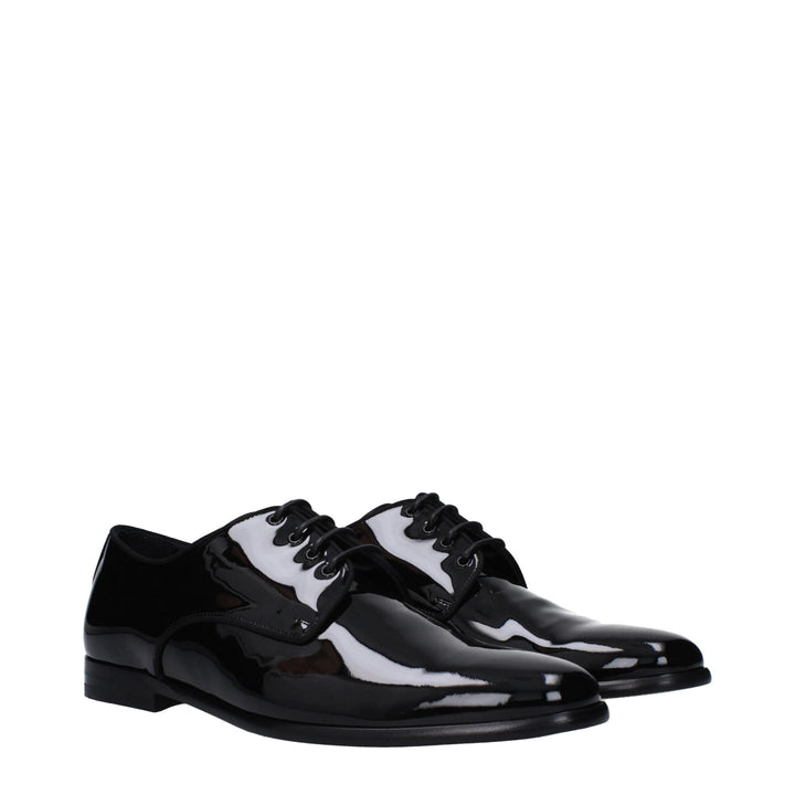Dolce & Gabbana Black Leather Oxfords And Derbies