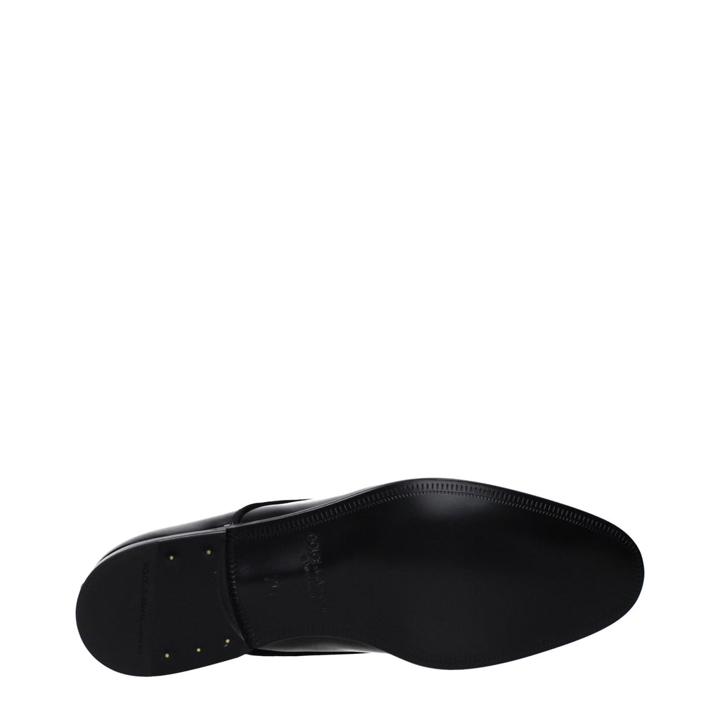 Dolce & Gabbana Black Leather Oxfords And Derby