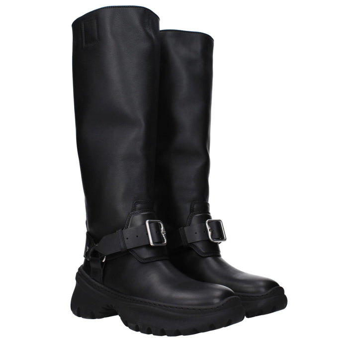 Burberry Black Leather Boots