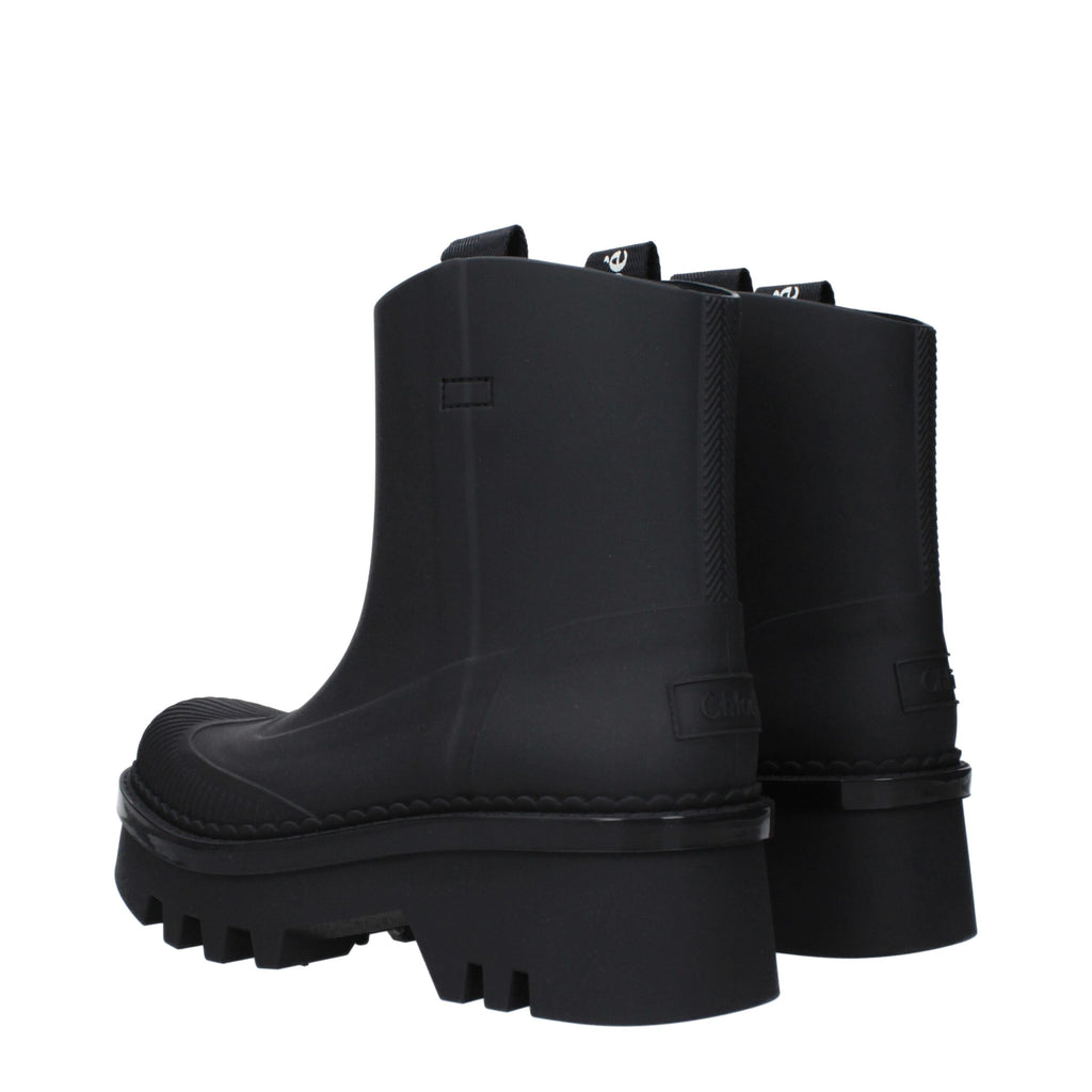 Chloé Black Cotton Ankle