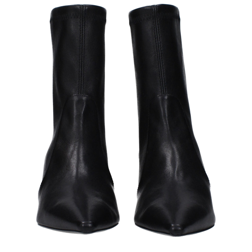 Stuart Weitzman Black Leather Ankle