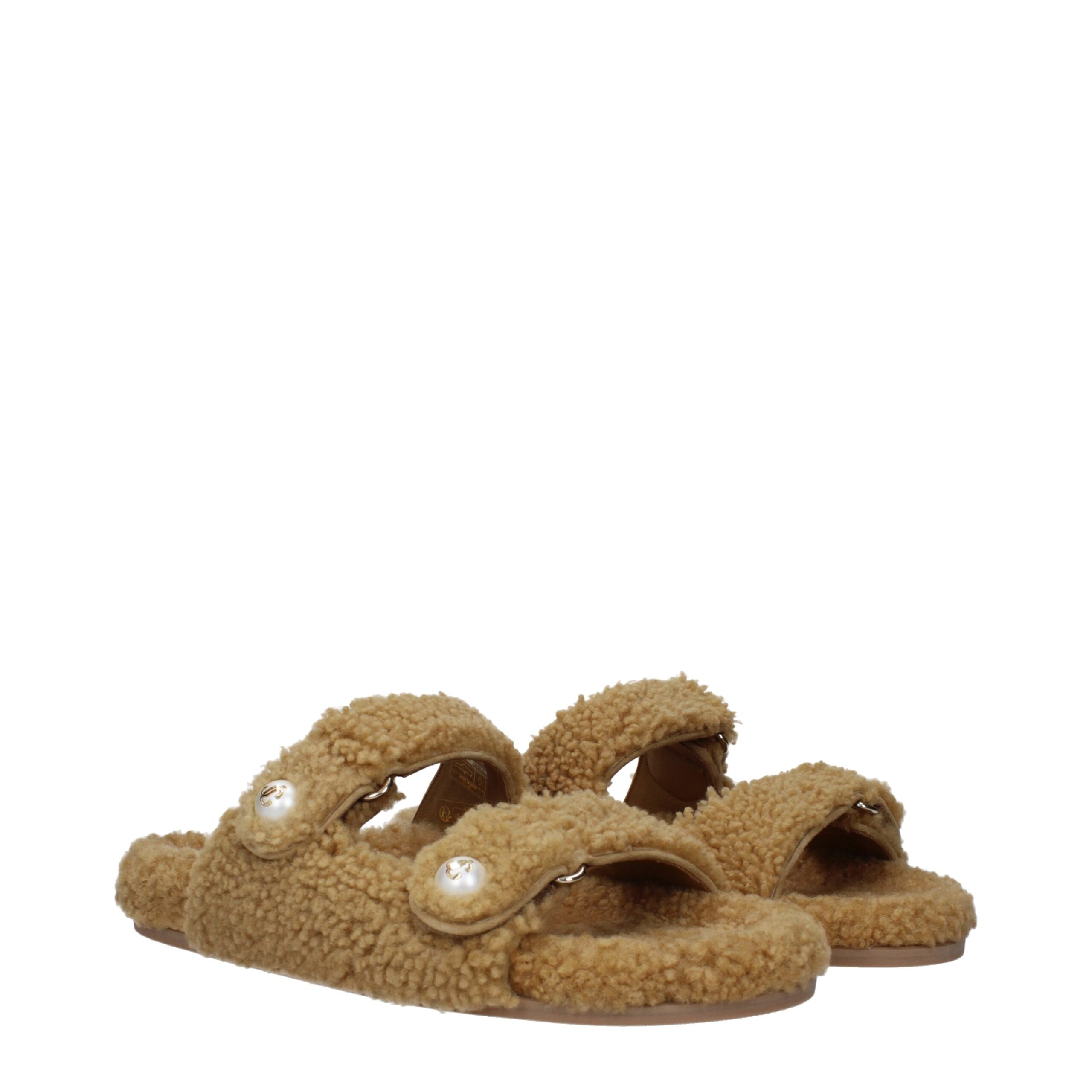 Jimmy Choo Brown Fabric Slipper