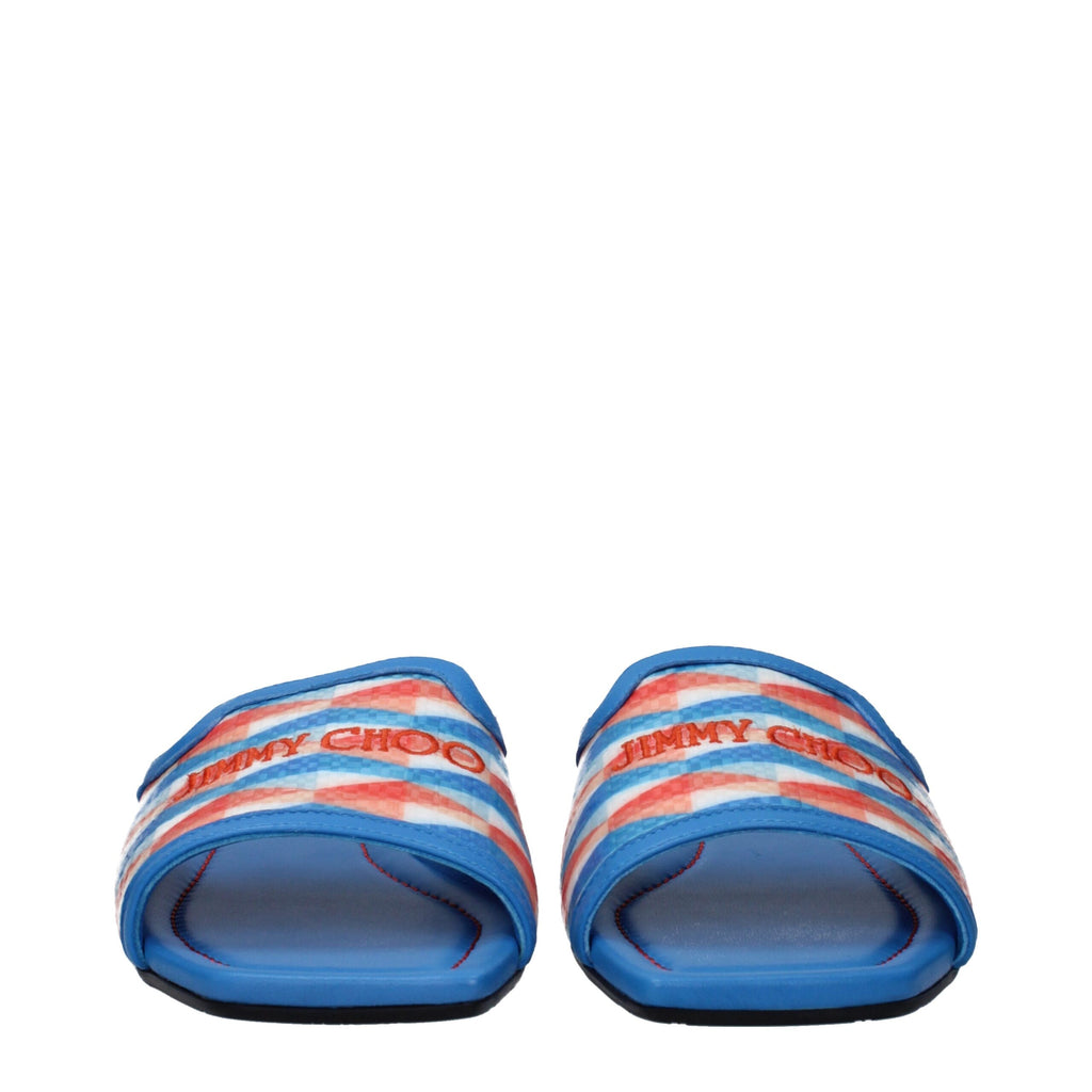 Jimmy Choo Light Blue Fabric Slipper
