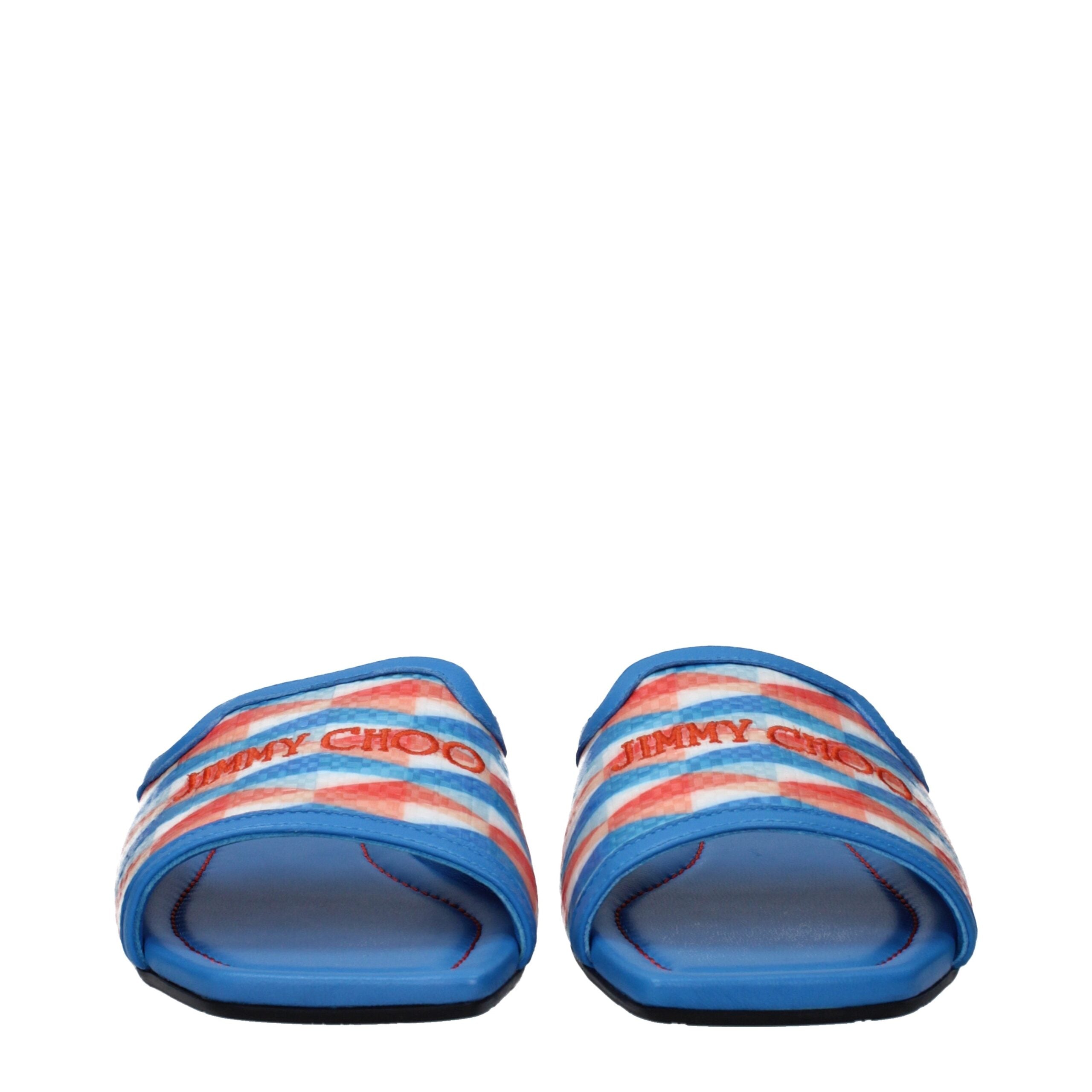 Jimmy Choo Light Blue Fabric Slipper