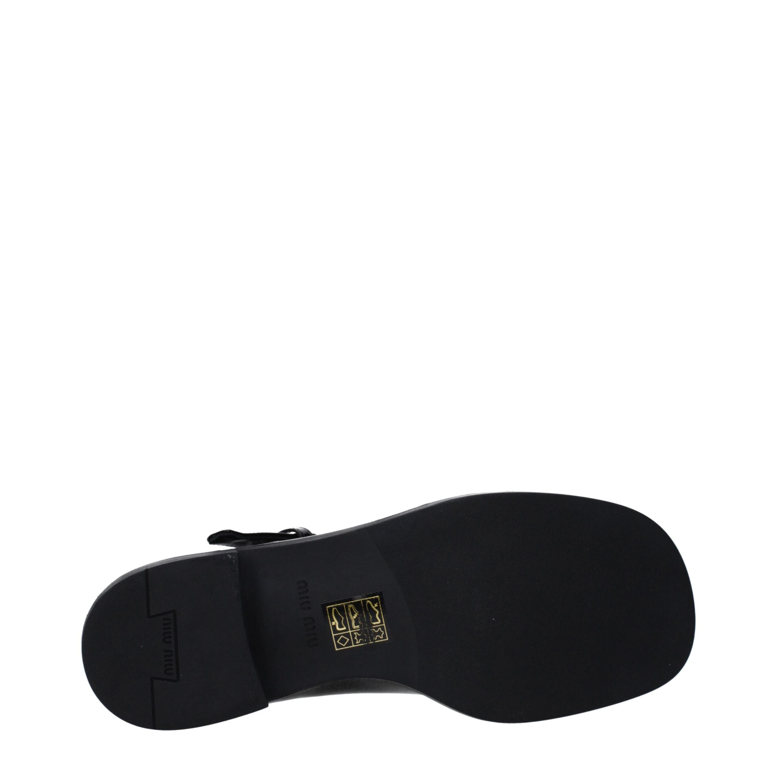 Miu Miu Black Leather Oxfords And Derby
