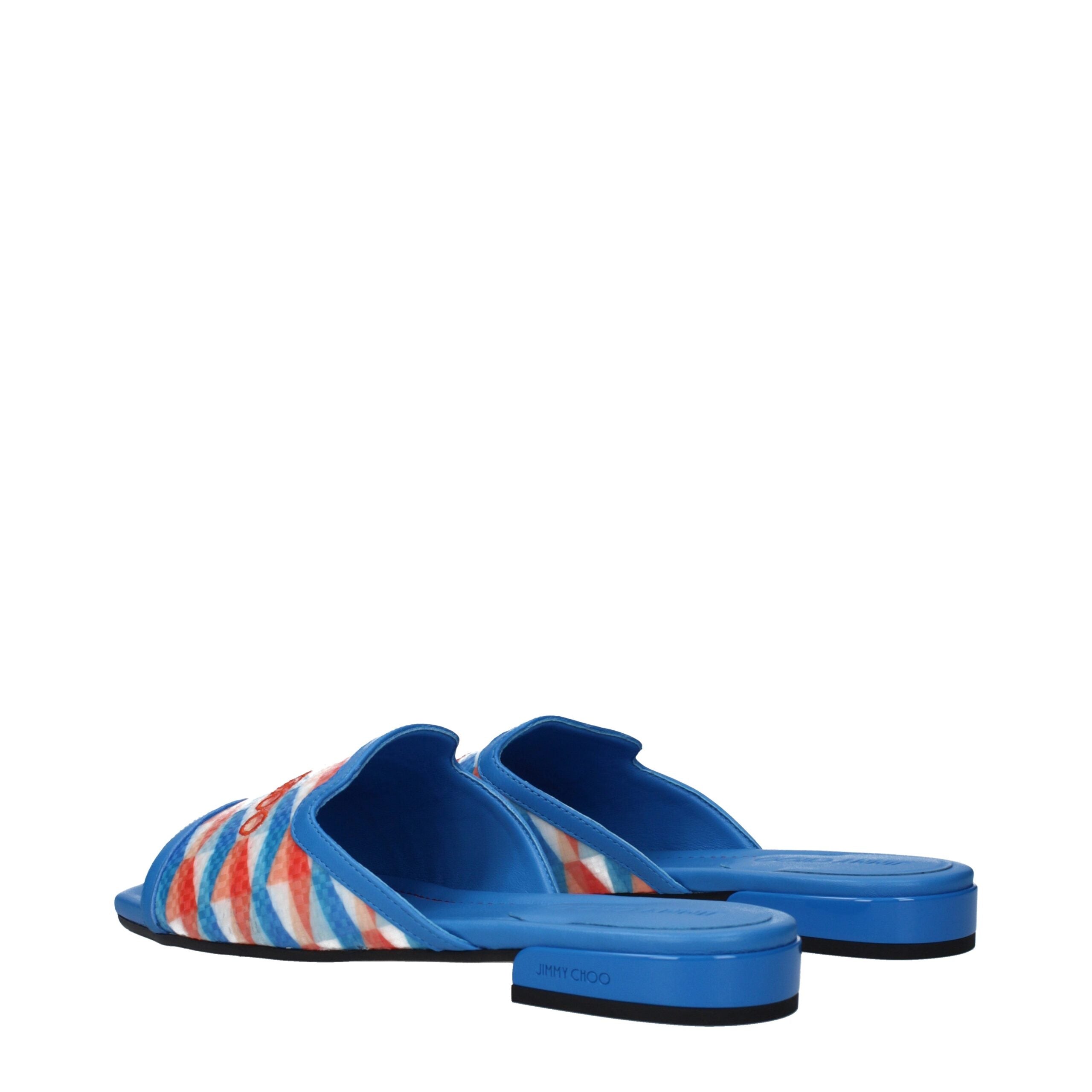 Jimmy Choo Light Blue Fabric Slipper