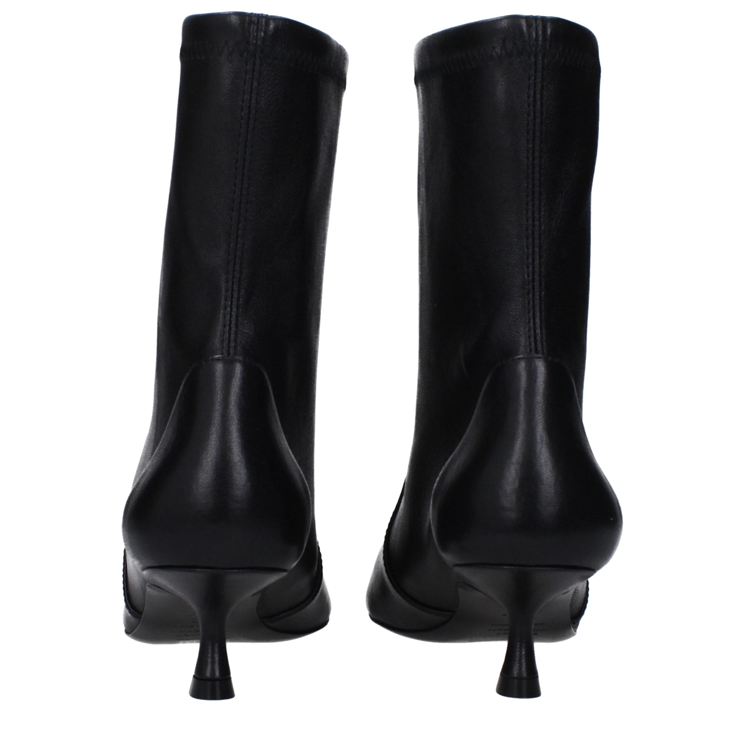 Stuart Weitzman Black Leather Ankle